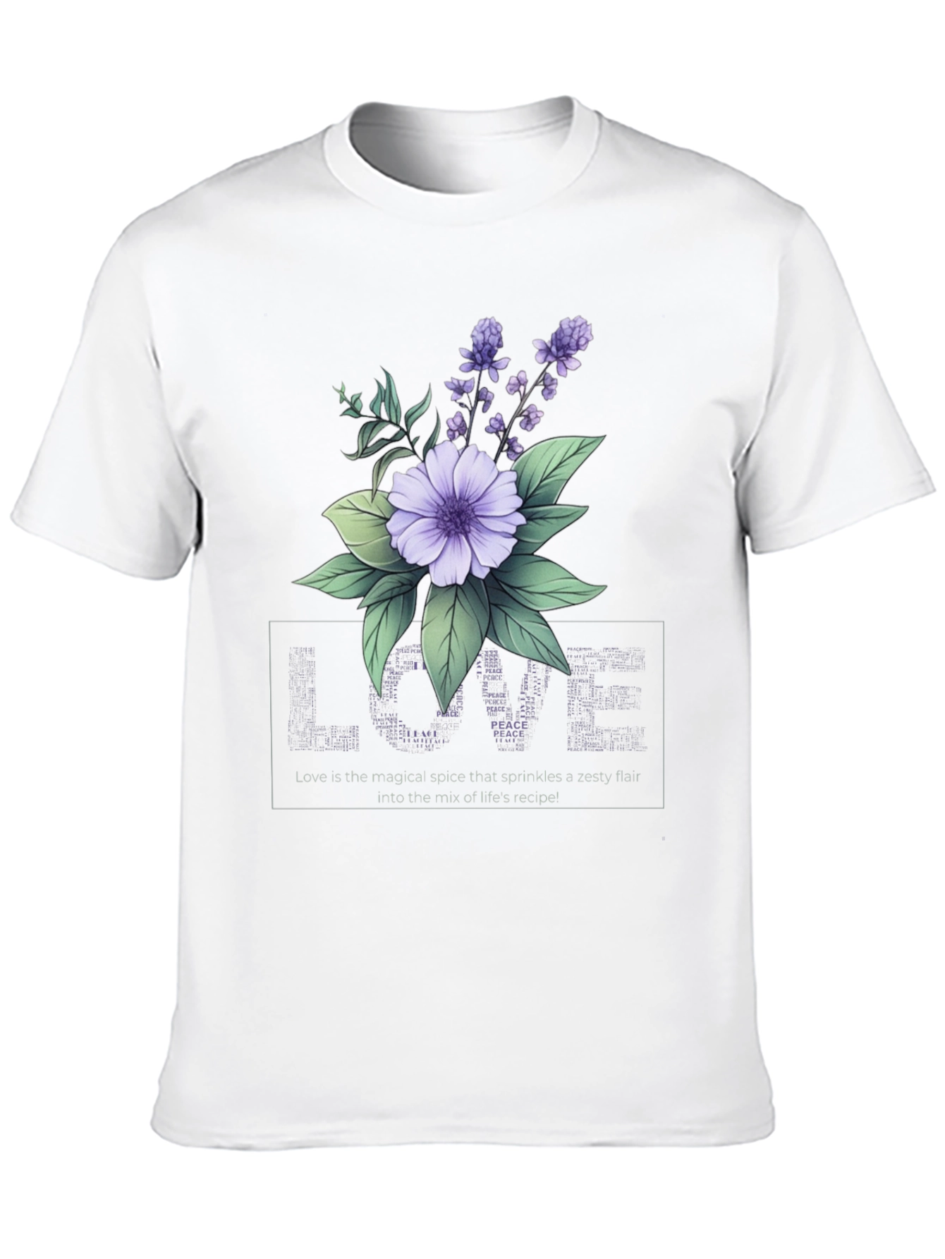 Floral Love Peace Graphic T-Shirt