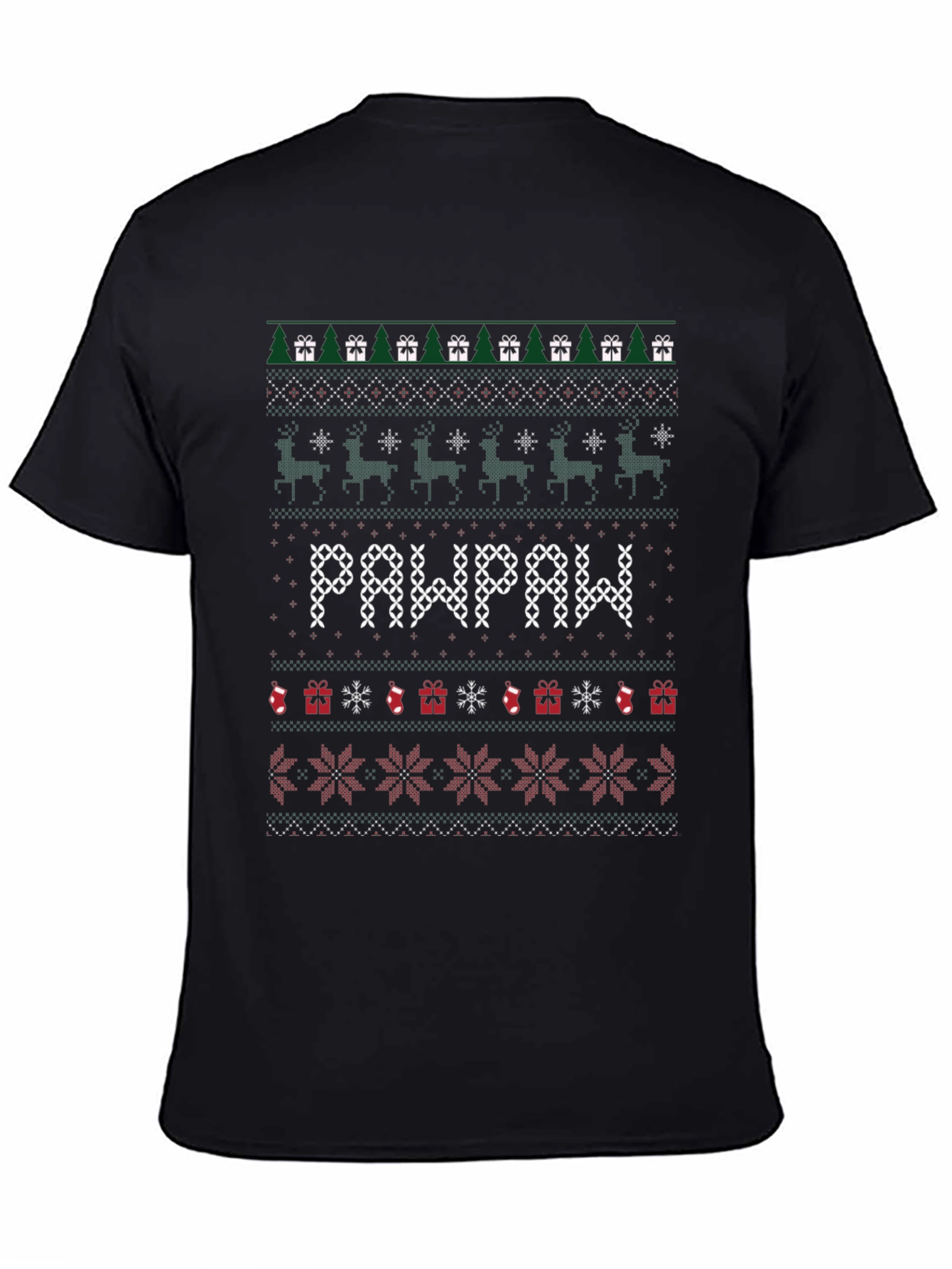 Pawpaw Ugly Christmas Sweater Style T-Shirt