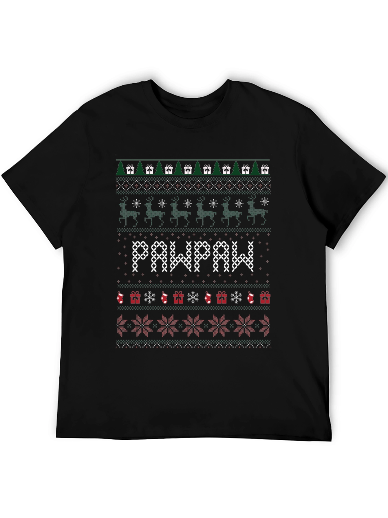 Pawpaw Ugly Christmas Sweater Style T-Shirt
