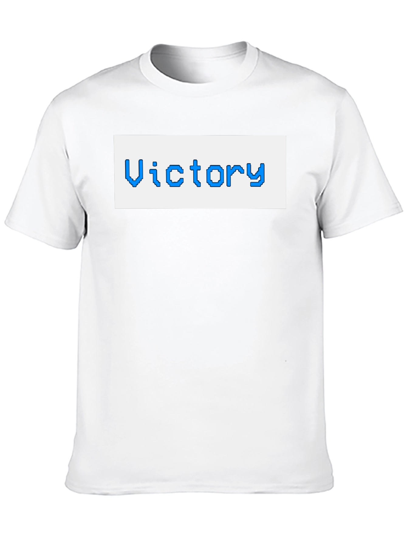 Victory Pixel Art Black T-Shirt