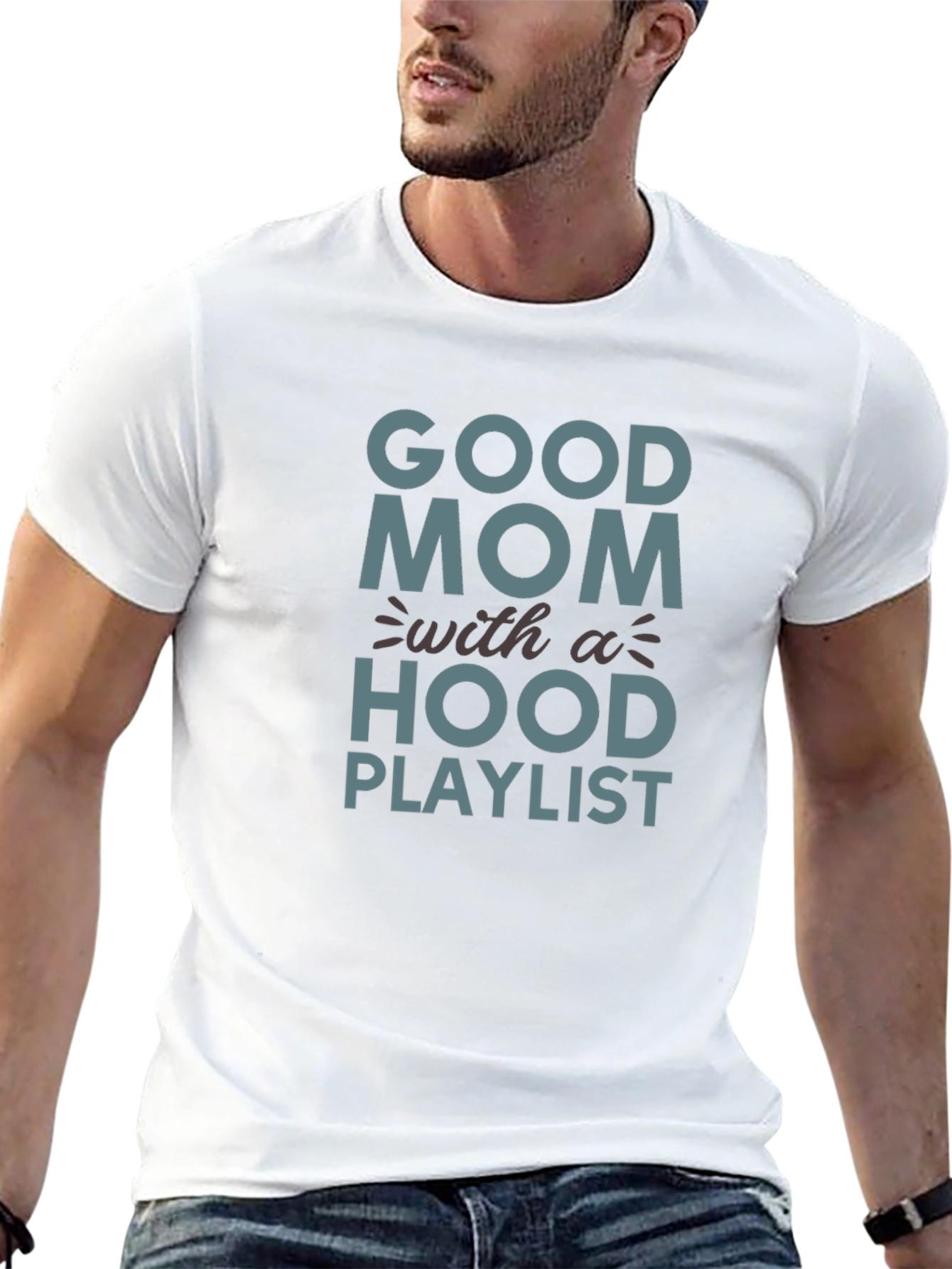 Good Mom With A Hood Playlist T-Shirt