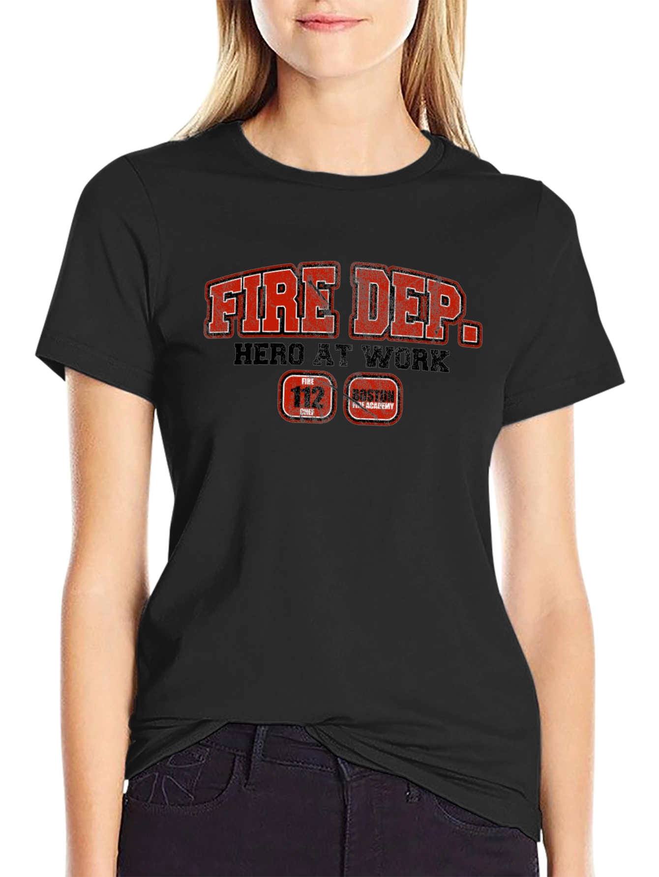 Fire Dept. Hero At Work Graphic T-Shirt