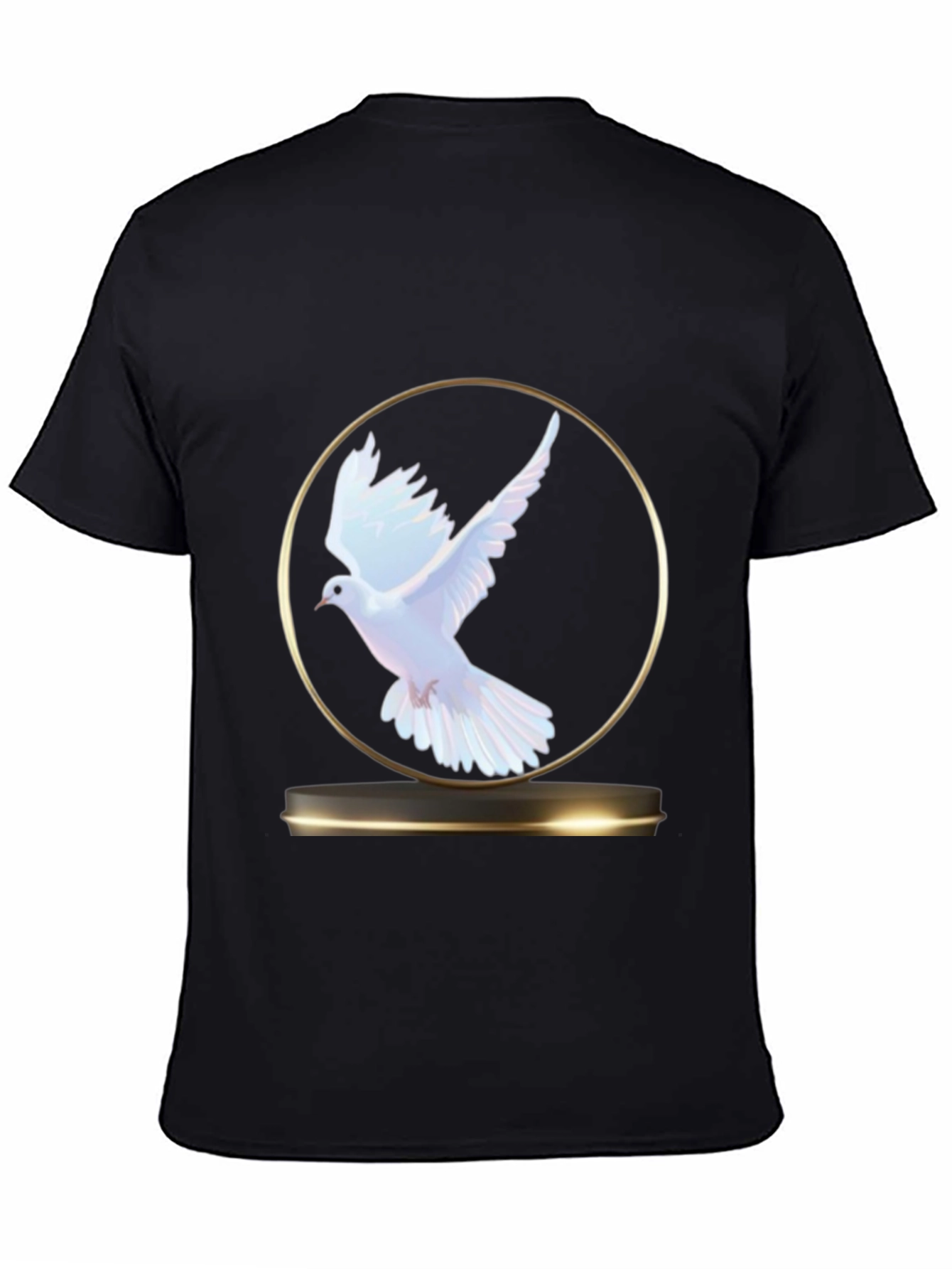 Dove Graphic T-Shirt - Black Casual Tee