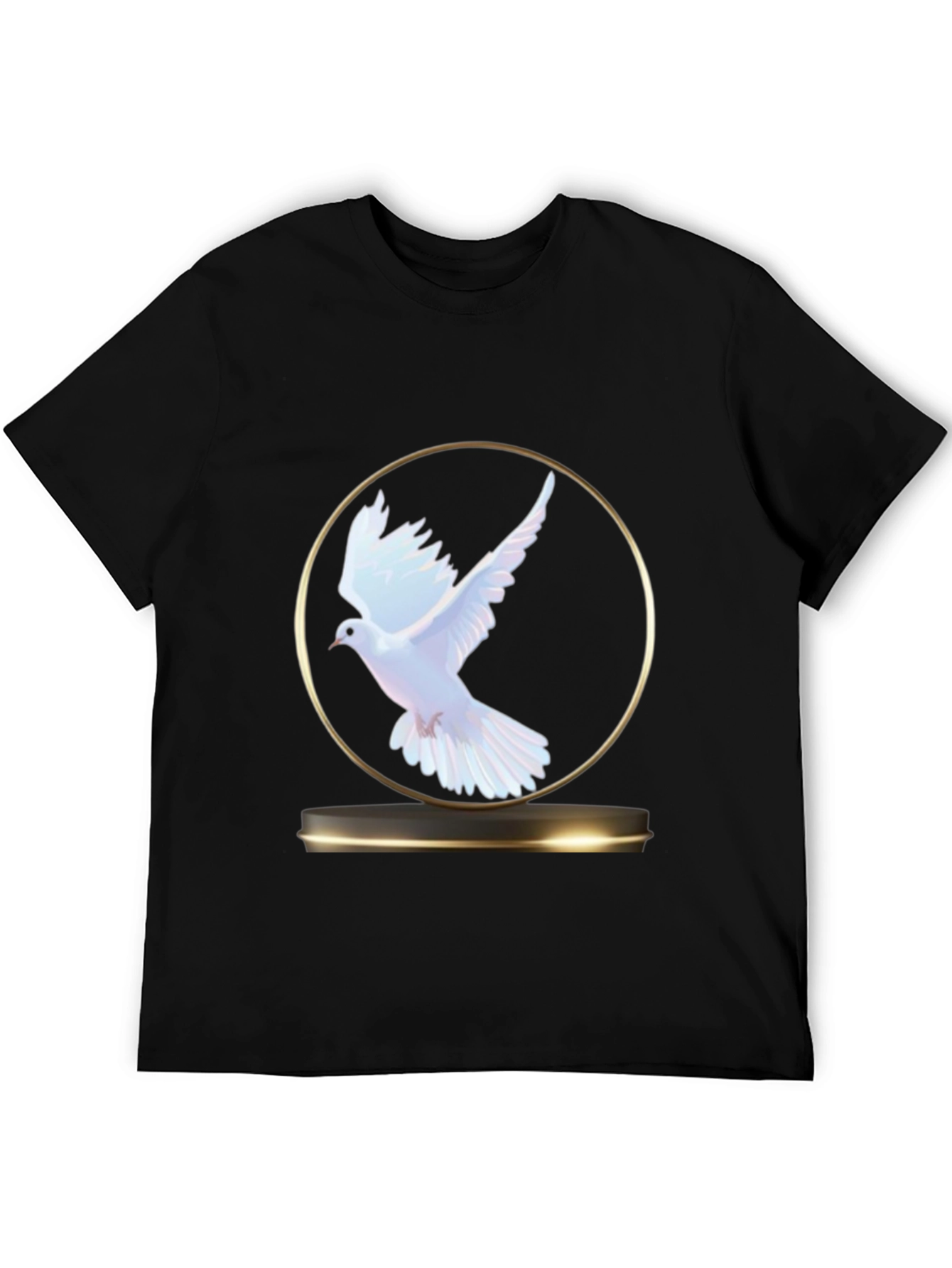 Dove Graphic T-Shirt - Black Casual Tee