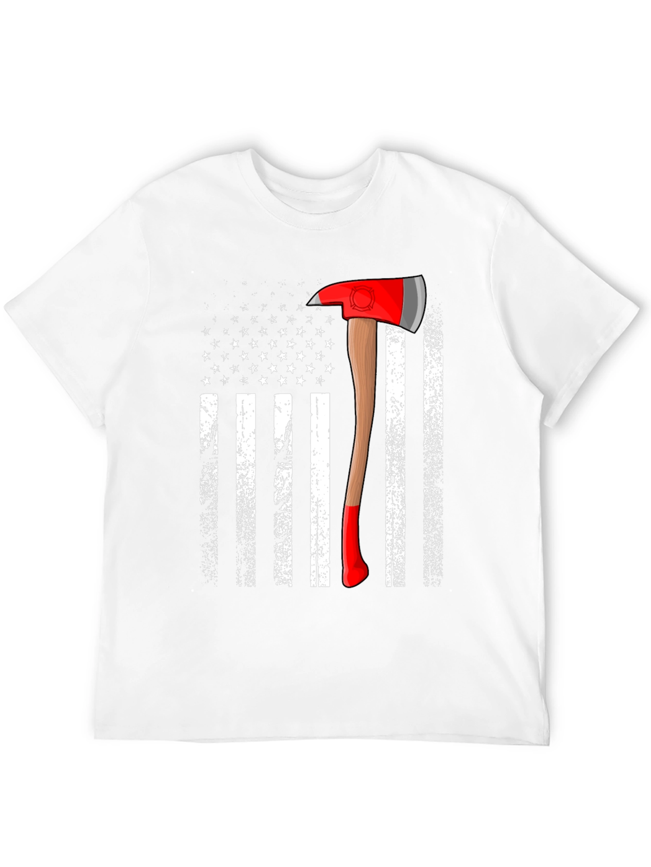 Firefighter Axe American Flag T-Shirt