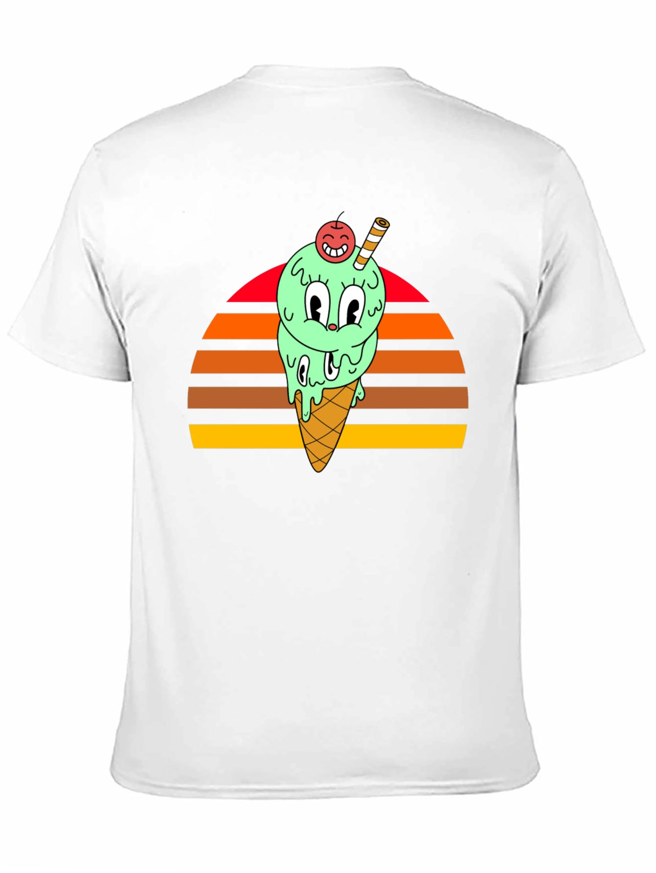 Retro Cartoon Ice Cream T-Shirt