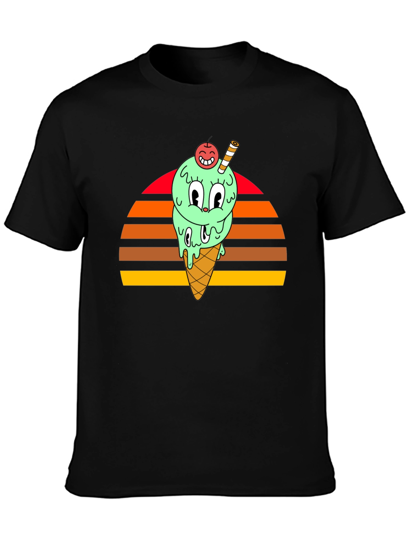 Retro Cartoon Ice Cream T-Shirt