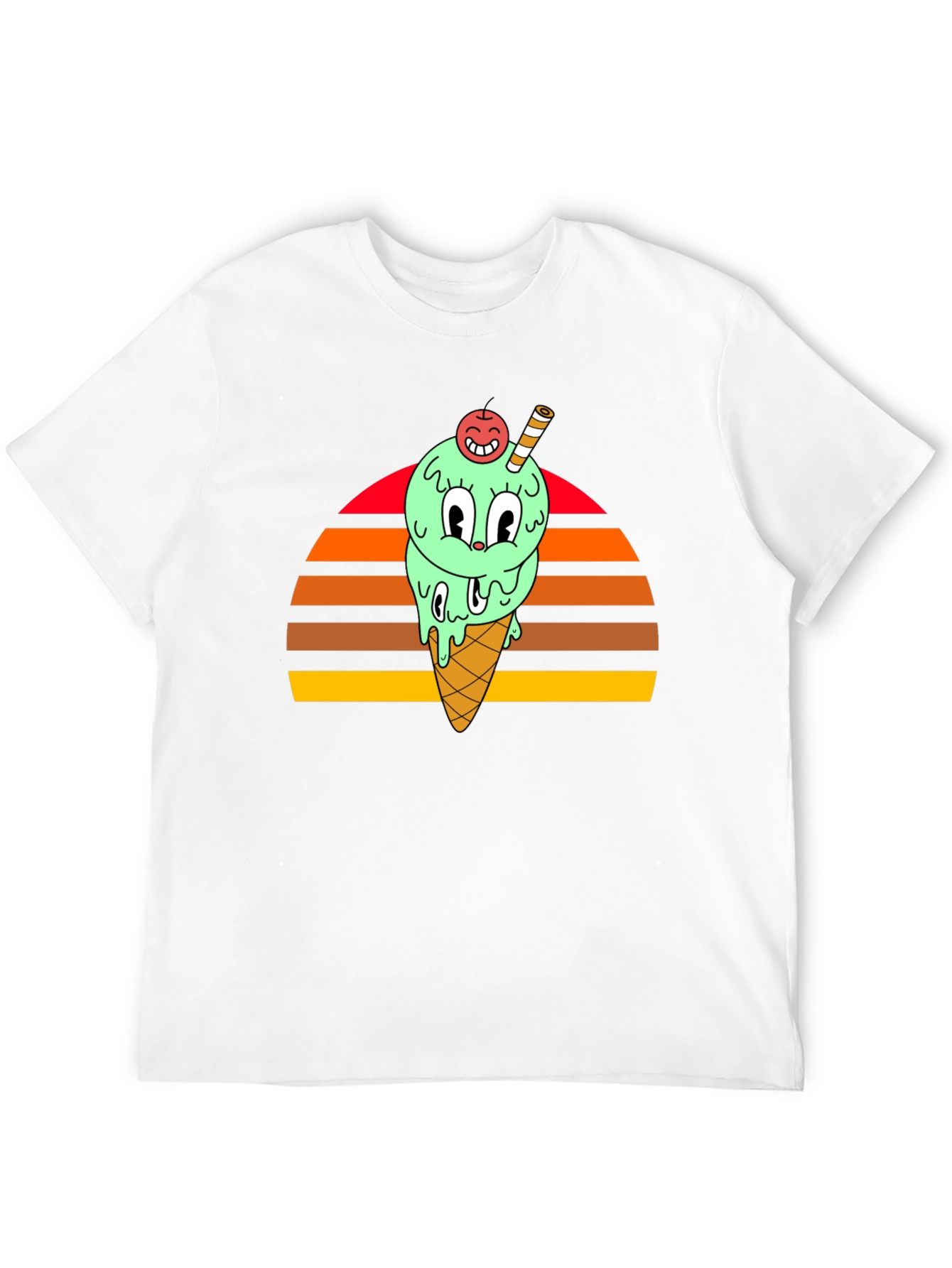 Retro Cartoon Ice Cream T-Shirt