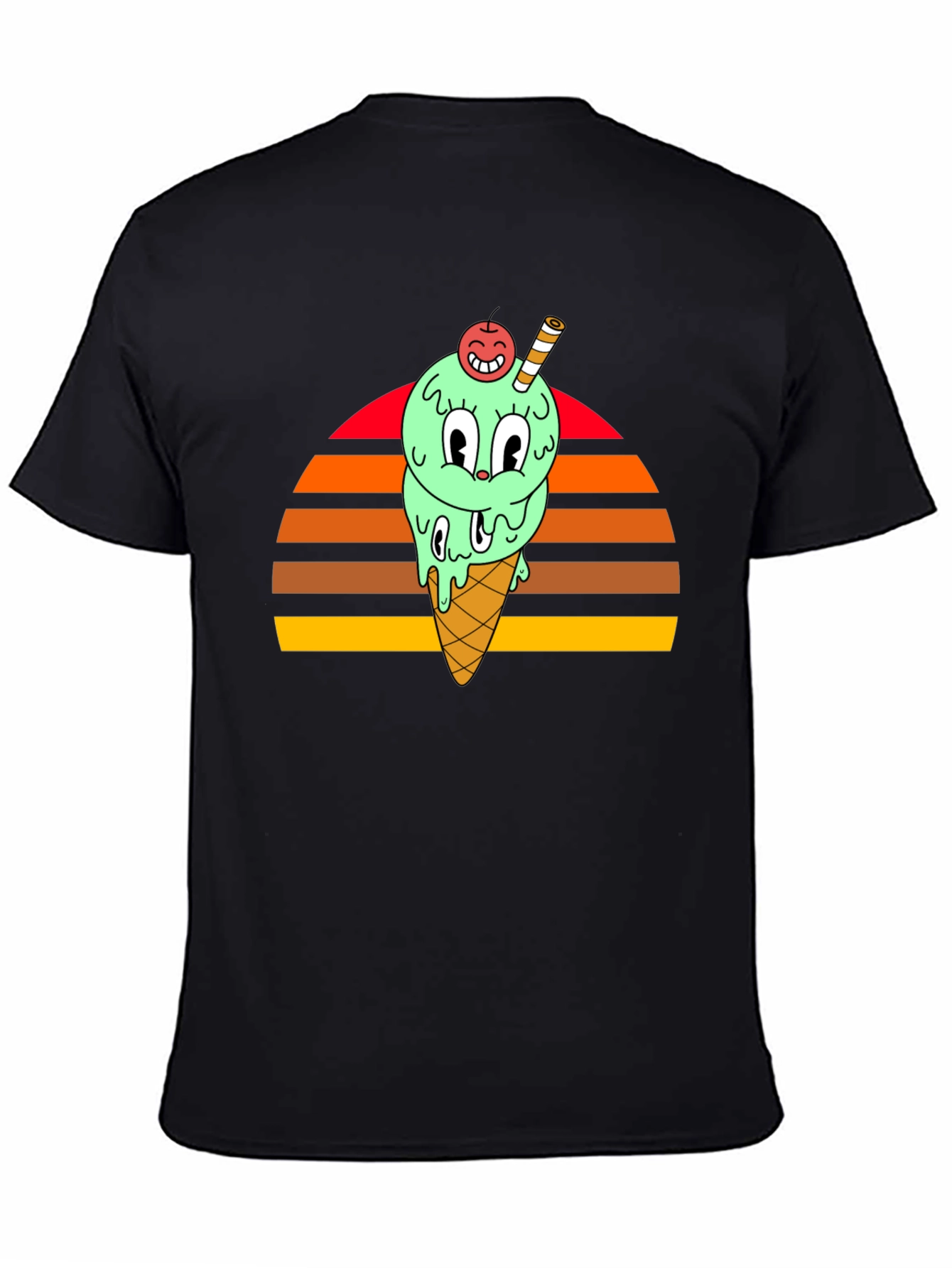 Retro Cartoon Ice Cream T-Shirt