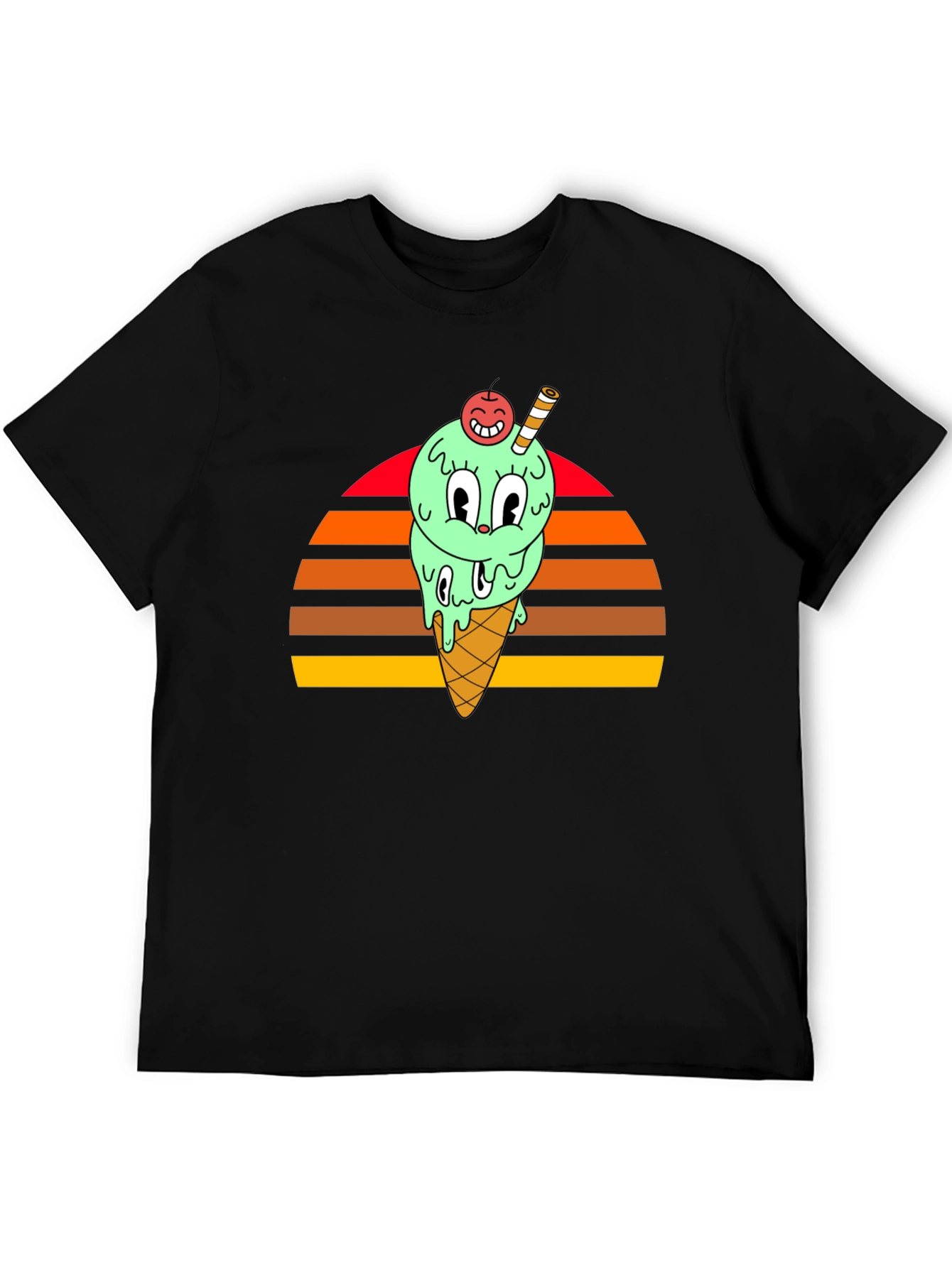 Retro Cartoon Ice Cream T-Shirt