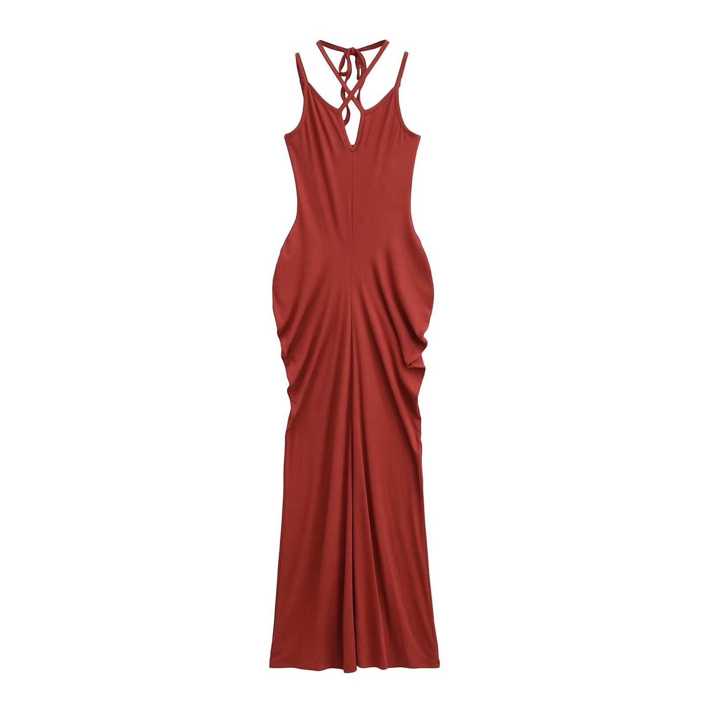 Lace up adjustable long skirt with ample hips and a fish tail design