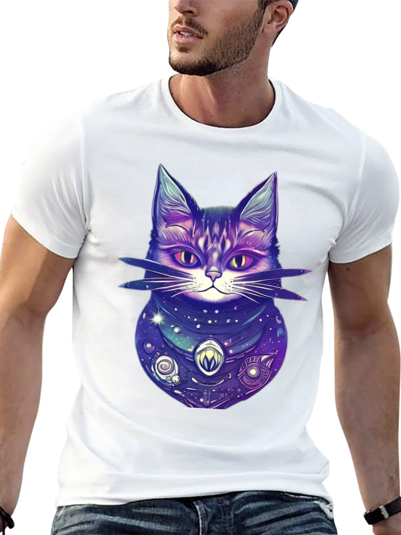 Cosmic Cat Graphic T-Shirt