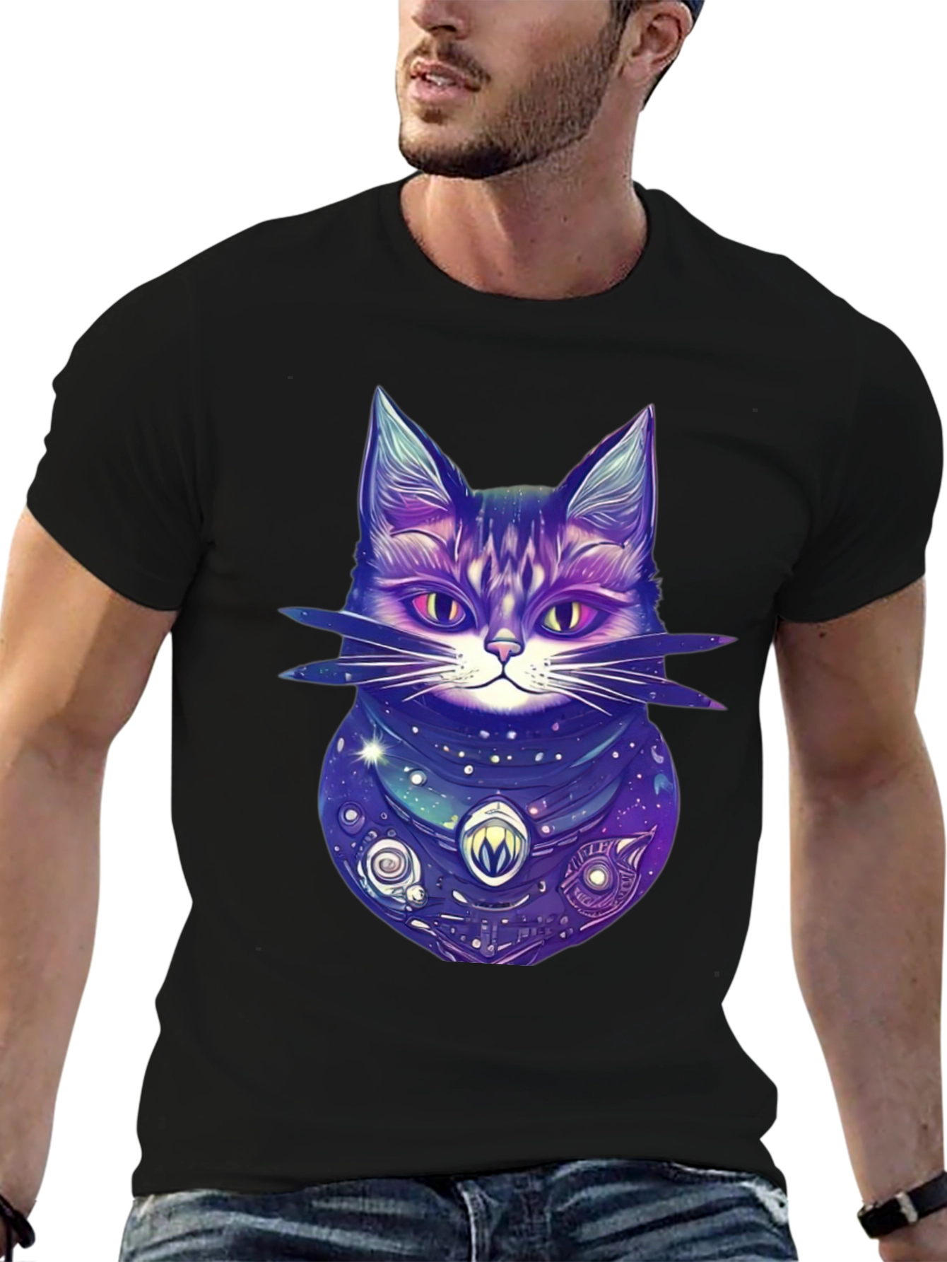 Cosmic Cat Graphic T-Shirt