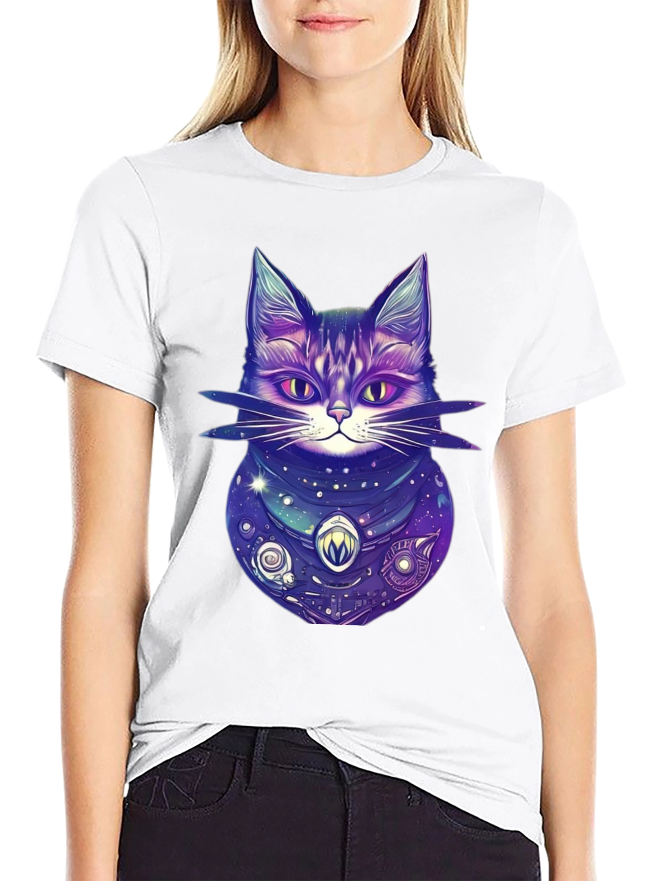 Cosmic Cat Graphic T-Shirt