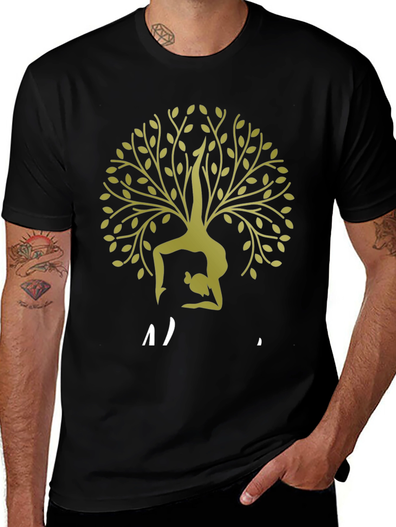 Yoga Tree T-Shirt - Black