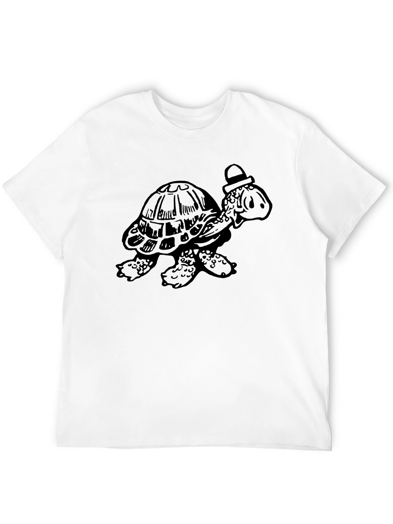 Cartoon Turtle Black T-Shirt