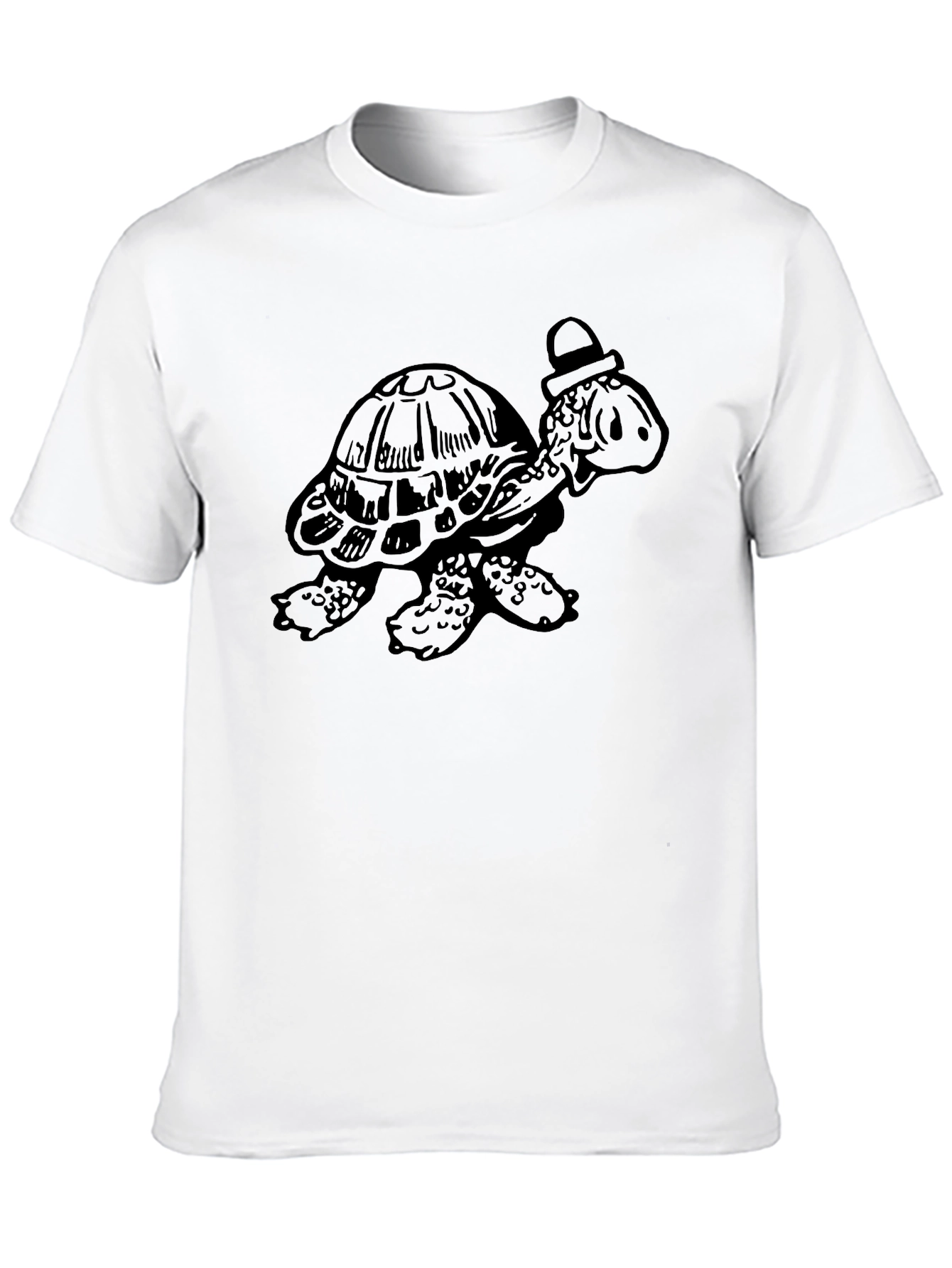 Cartoon Turtle Black T-Shirt