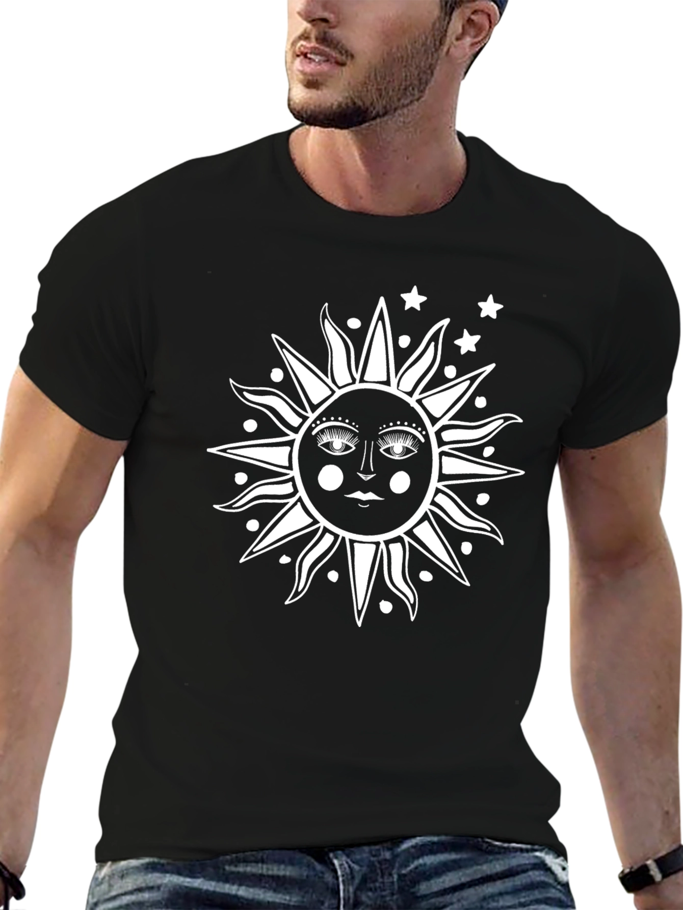 Sun Graphic T-Shirt - Celestial Design