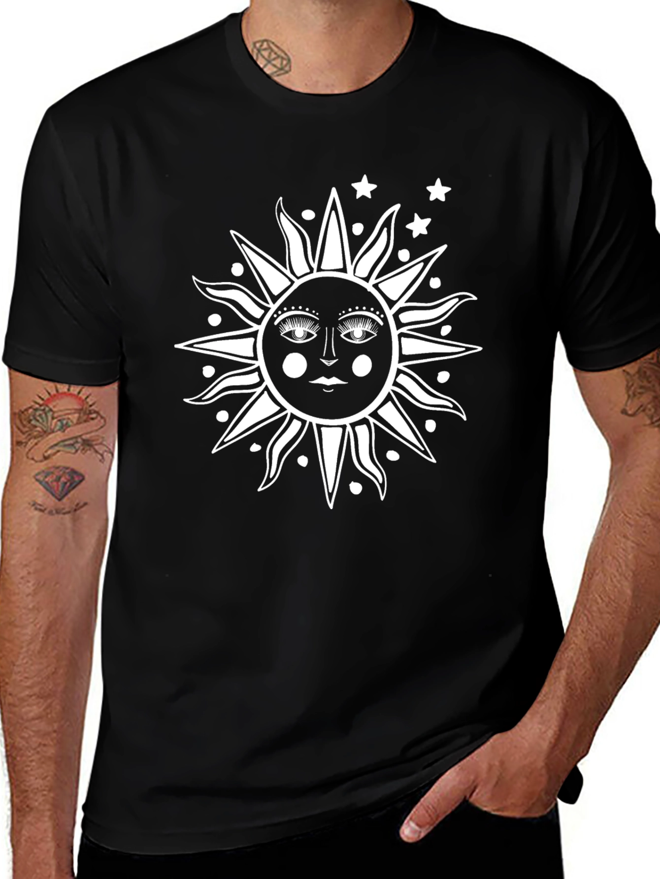 Sun Graphic T-Shirt - Celestial Design
