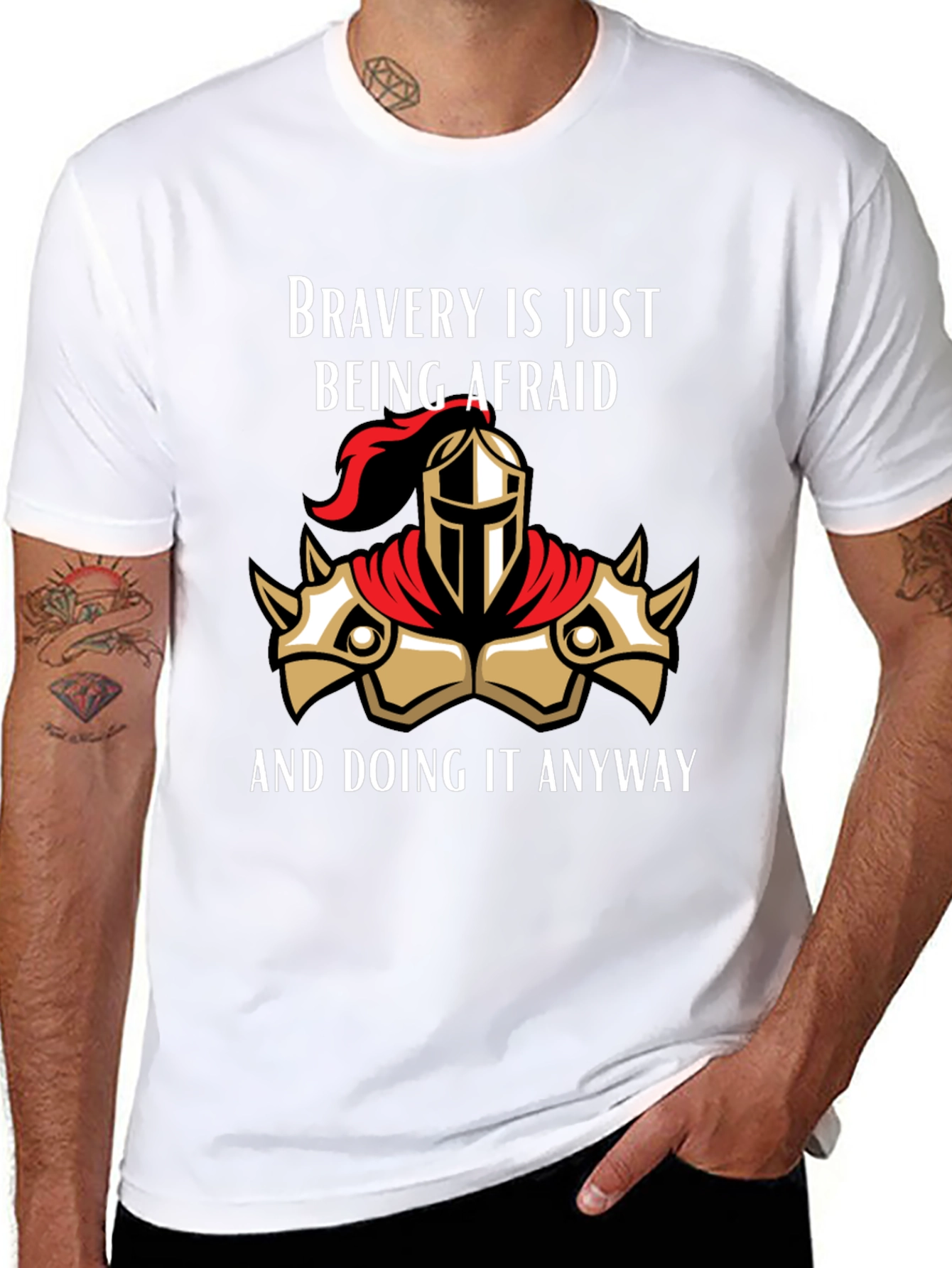 Bravery Knight Graphic T-Shirt - Bold and Inspiring Tee