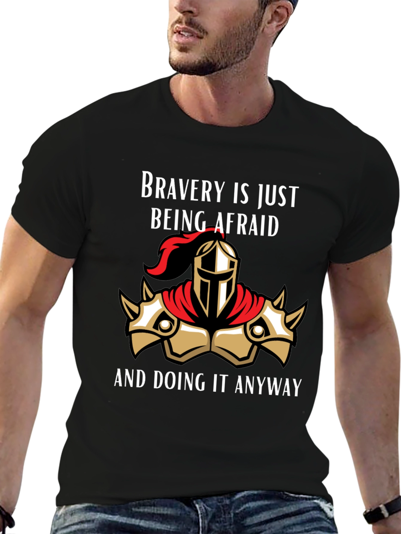 Bravery Knight Graphic T-Shirt - Bold and Inspiring Tee