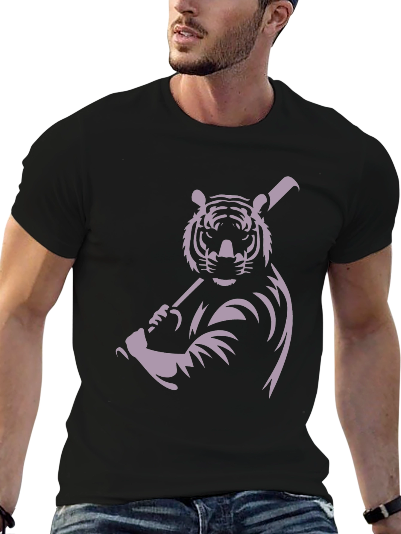 Tiger Baseball Graphic T-Shirt