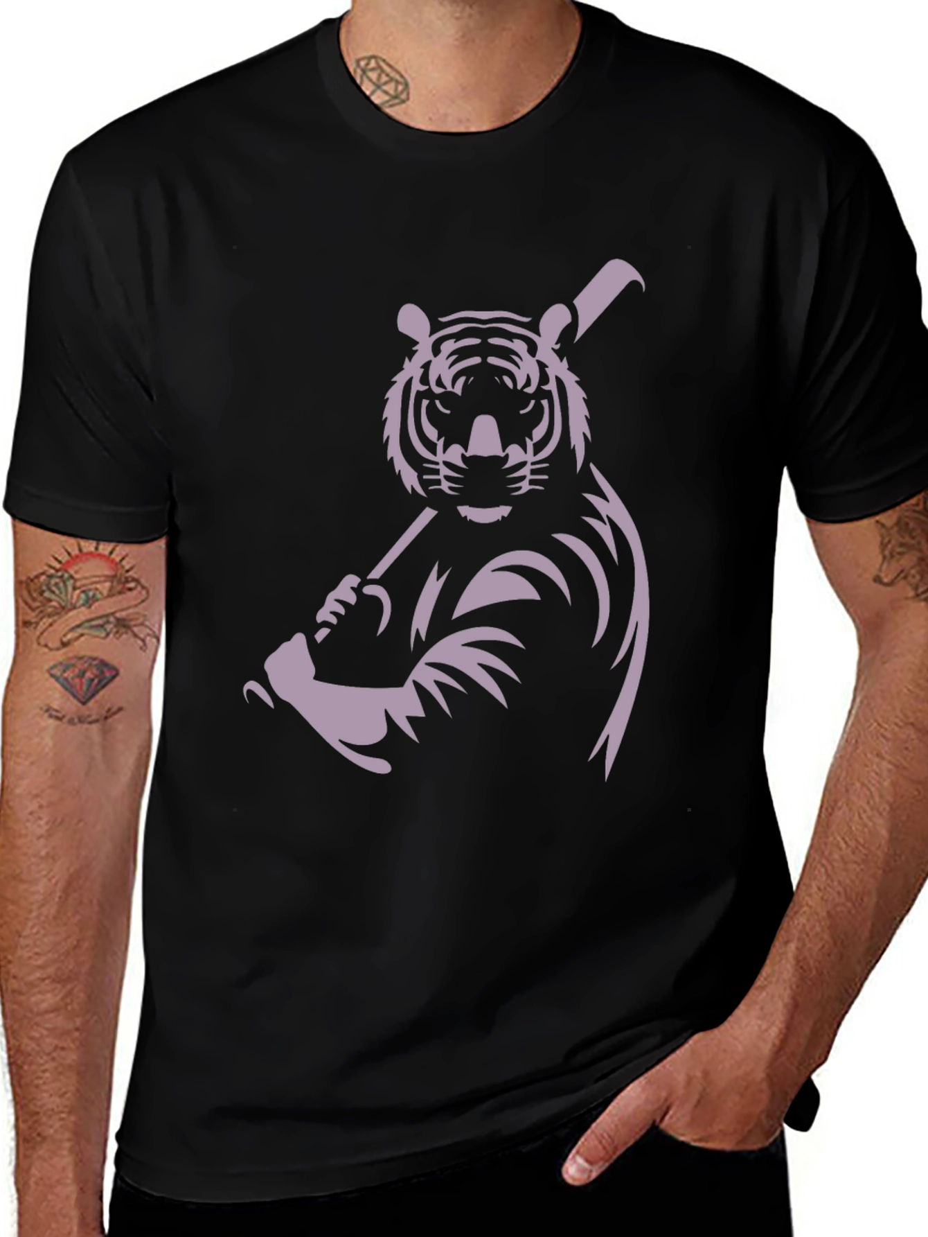 Tiger Baseball Graphic T-Shirt