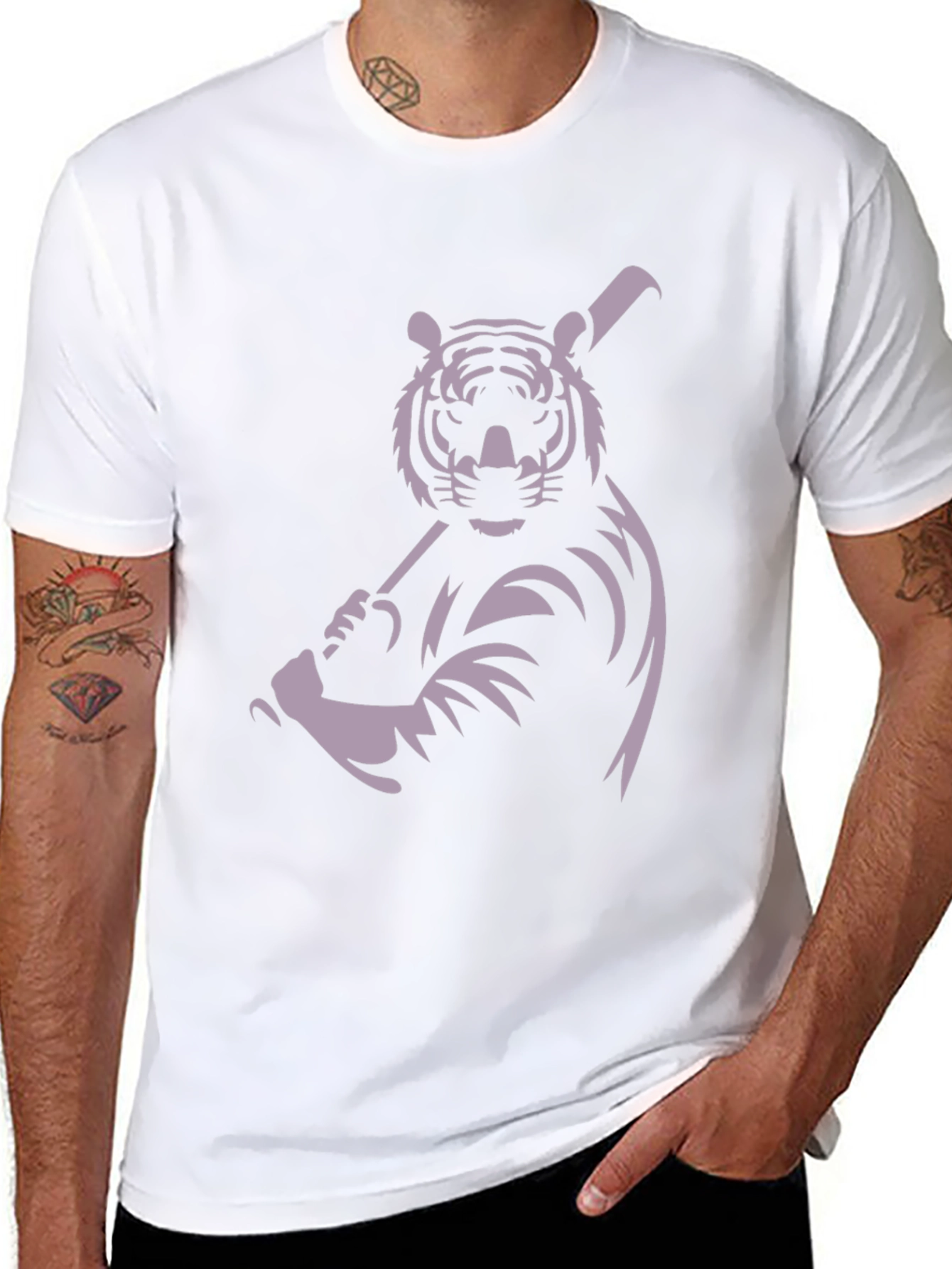 Tiger Baseball Graphic T-Shirt