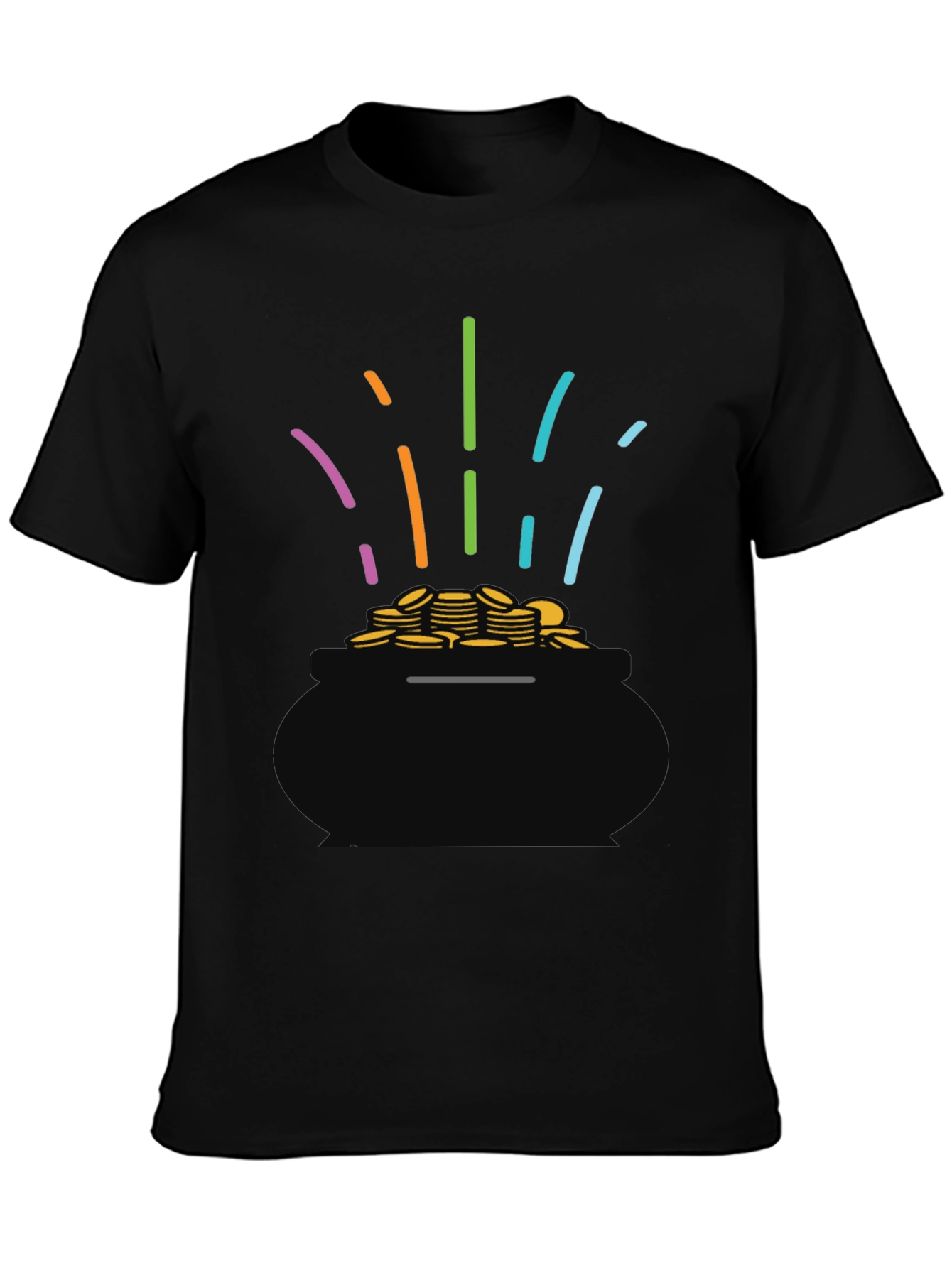 Lucky Pot of Gold Black T-Shirt