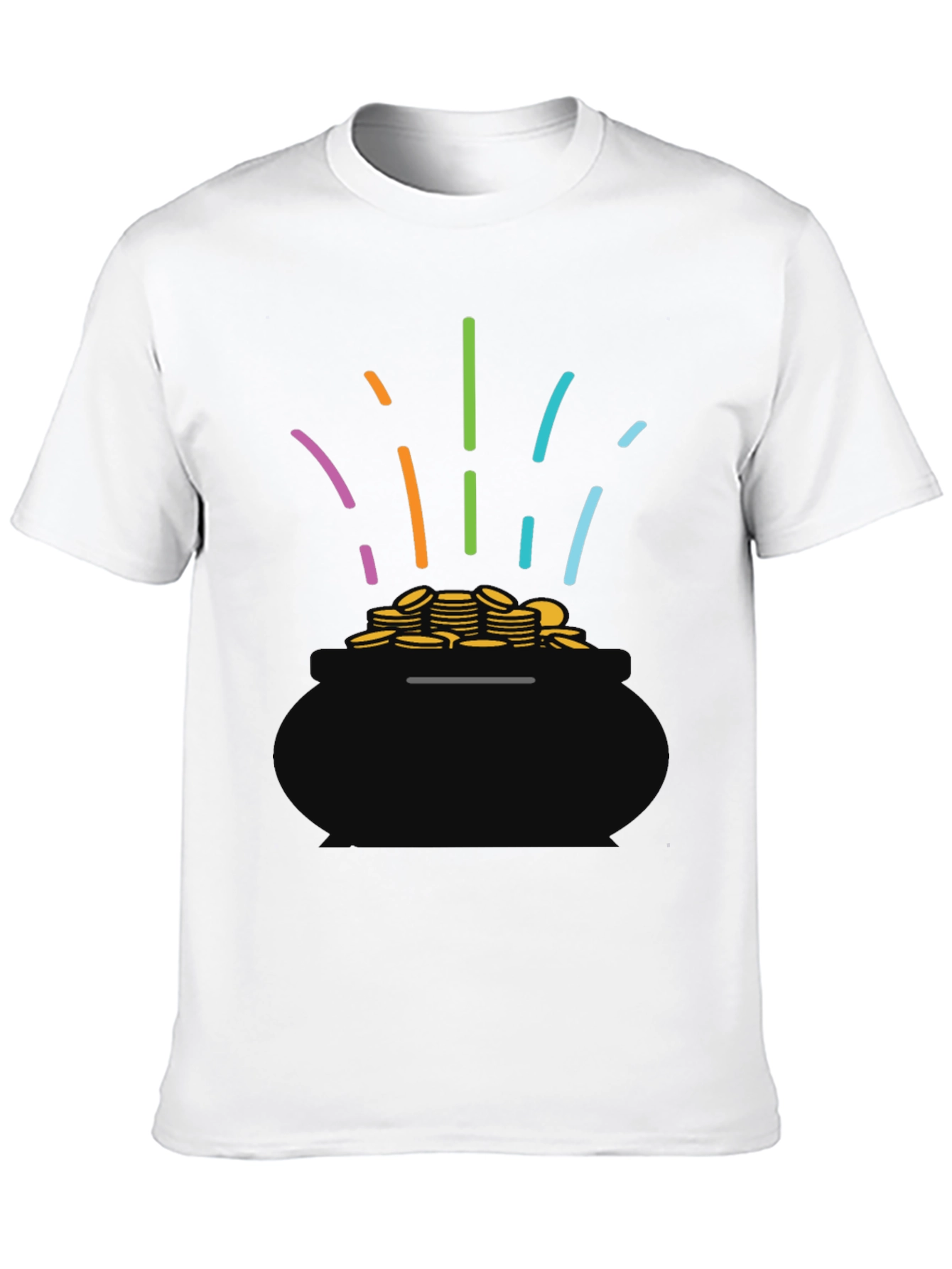 Lucky Pot of Gold Black T-Shirt