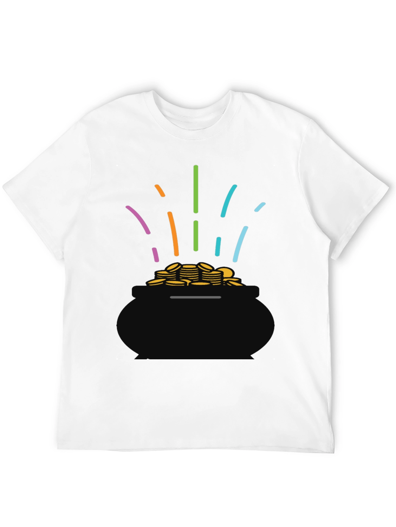 Lucky Pot of Gold Black T-Shirt