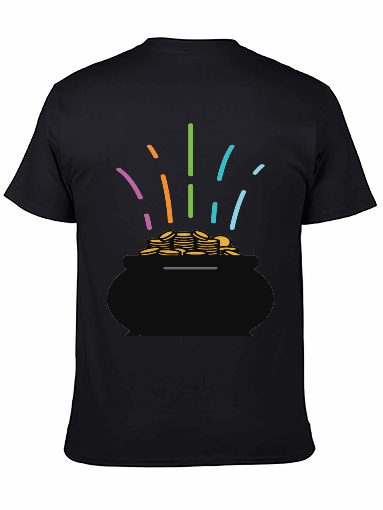 Lucky Pot of Gold Black T-Shirt