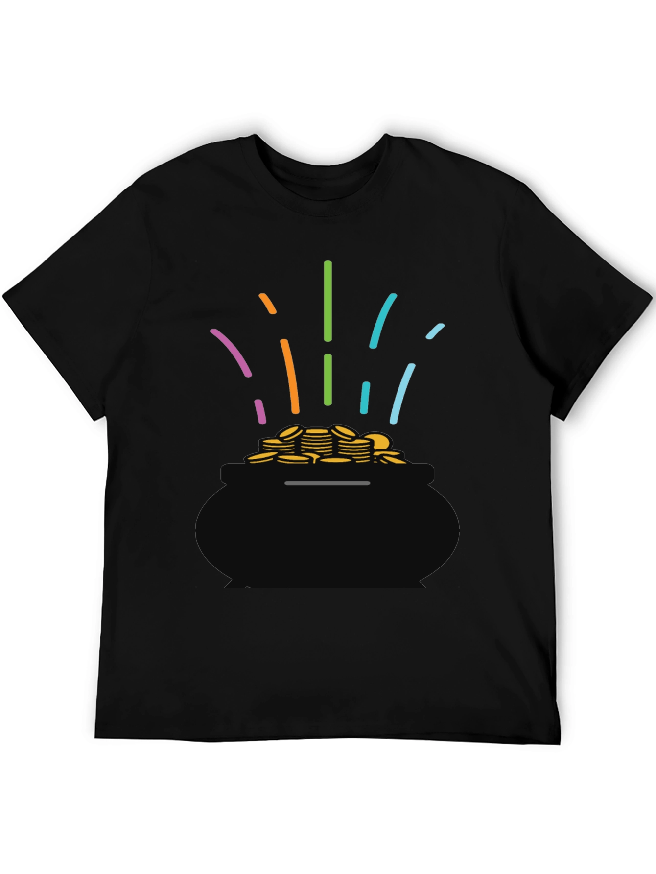 Lucky Pot of Gold Black T-Shirt