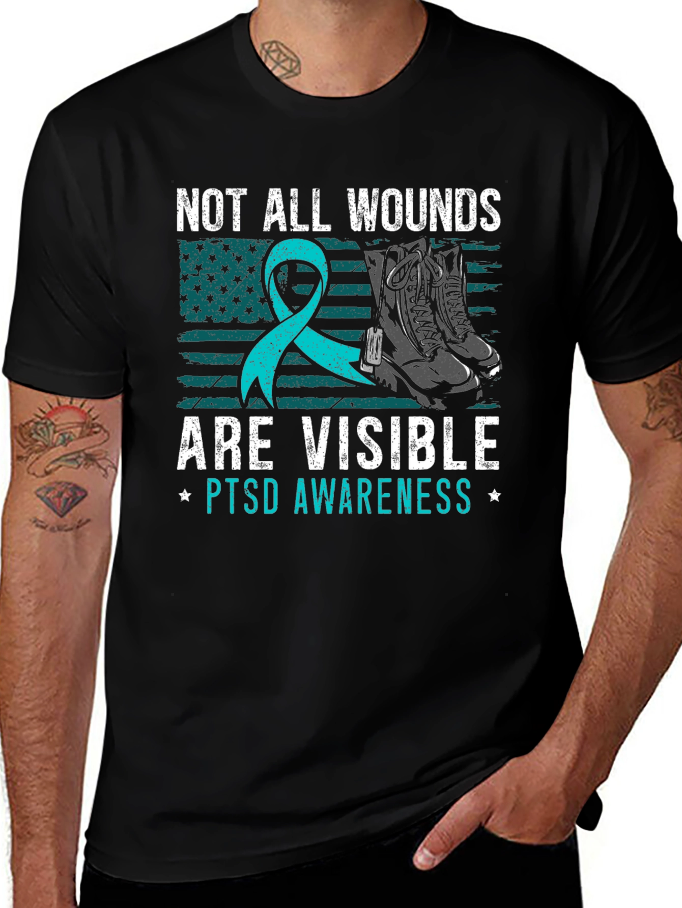 PTSD Awareness T-Shirt: Not All Wounds Are Visible