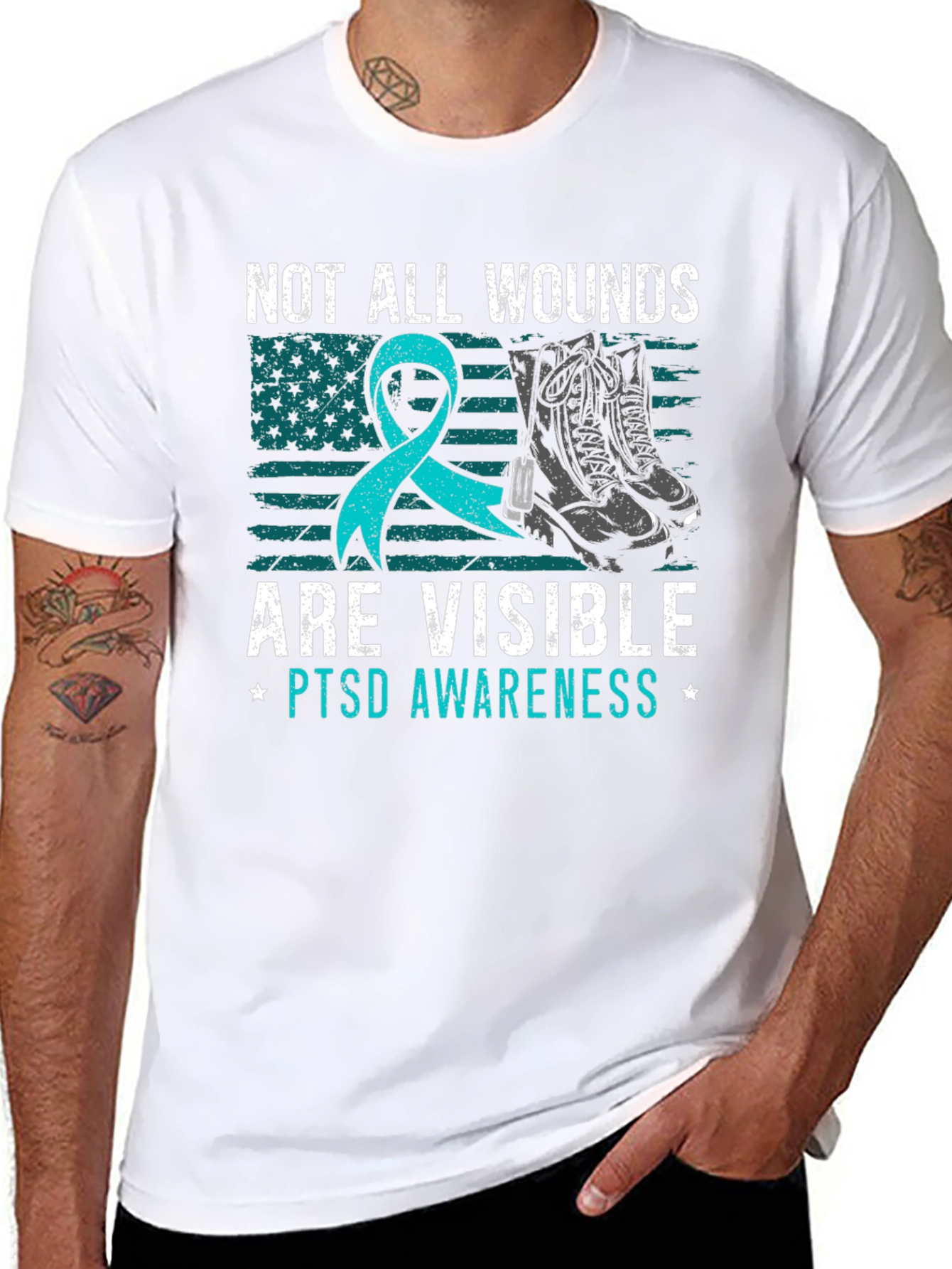 PTSD Awareness T-Shirt: Not All Wounds Are Visible