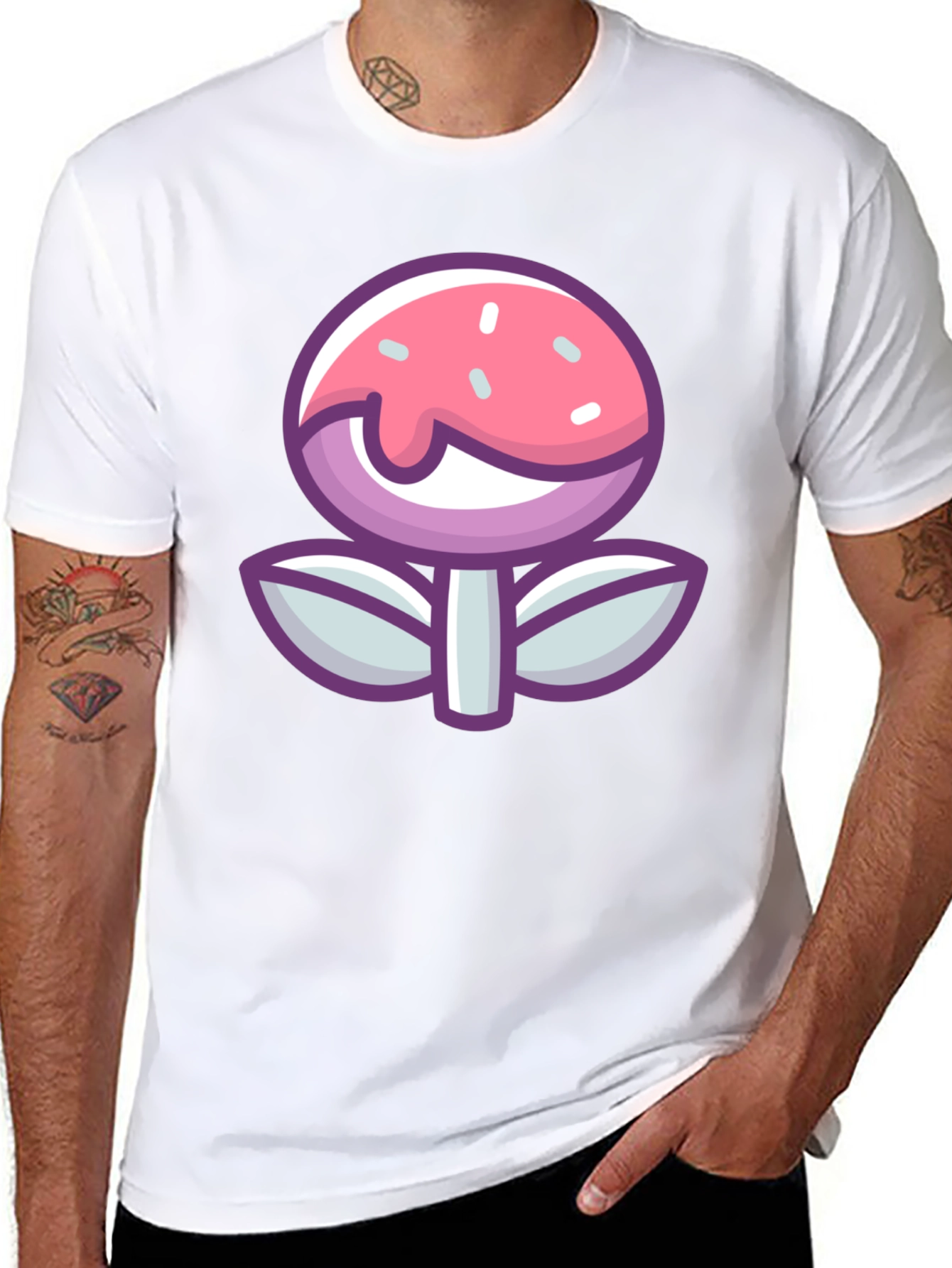 Donut Flower Graphic Tee - Sweet Style