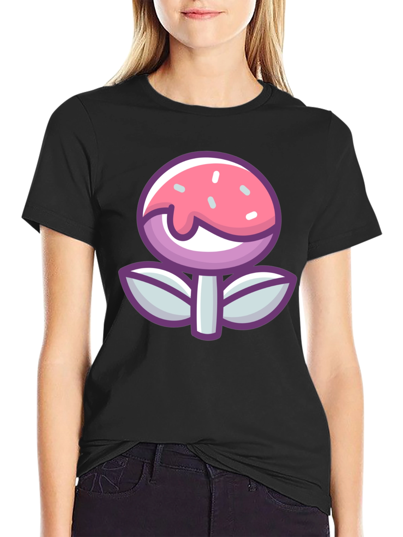 Donut Flower Graphic Tee - Sweet Style