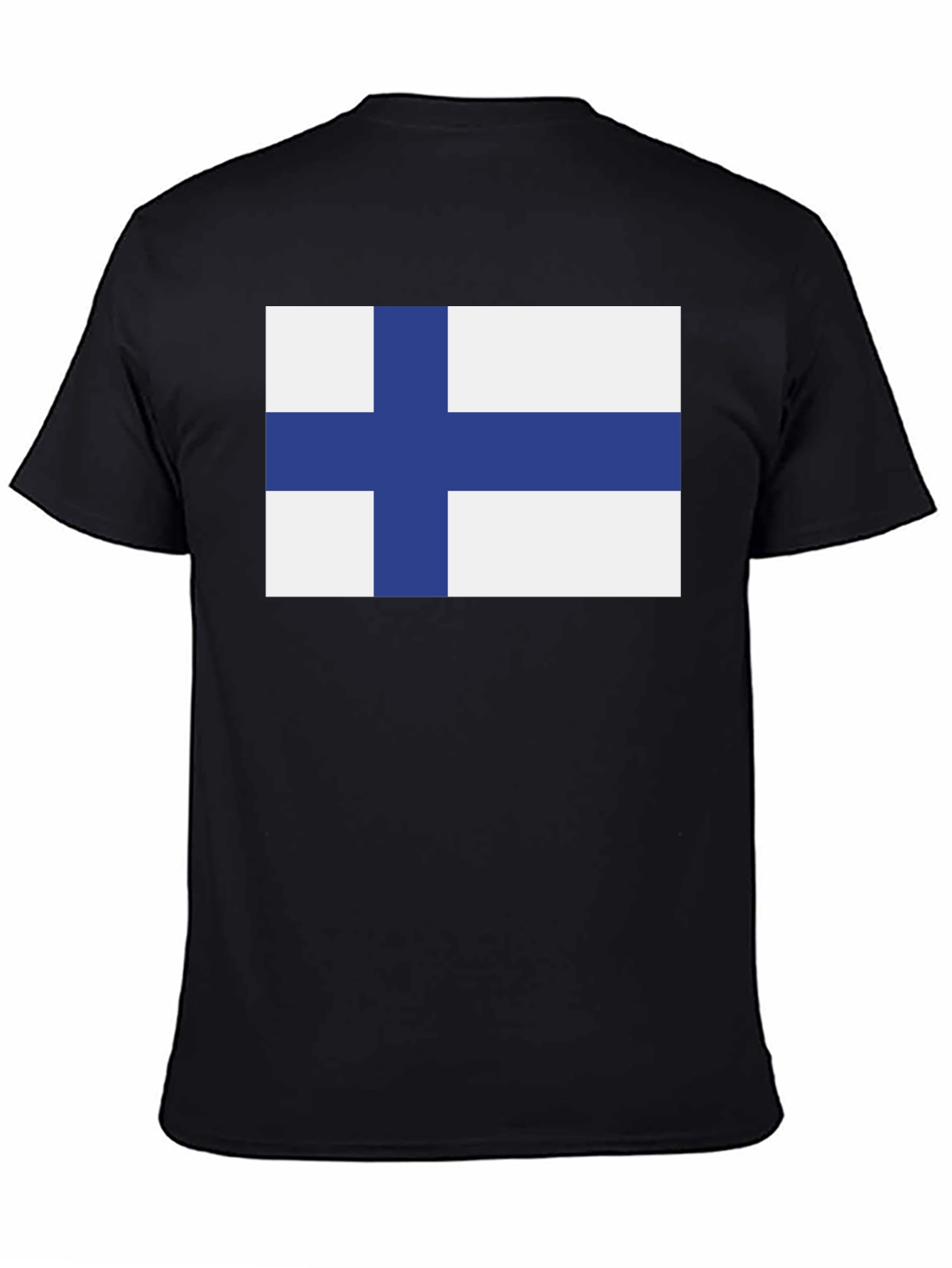 Finland Flag Graphic Tee - Black T-Shirt