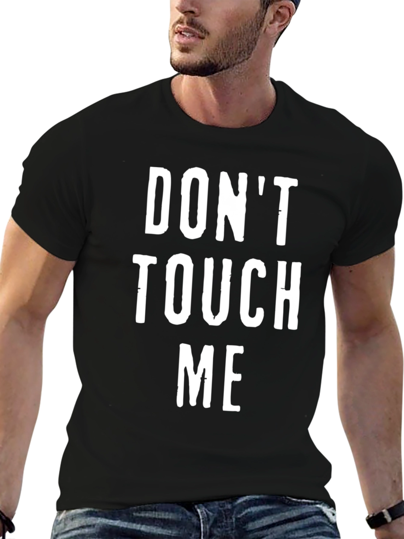 Dont Touch Me Black Graphic Tee