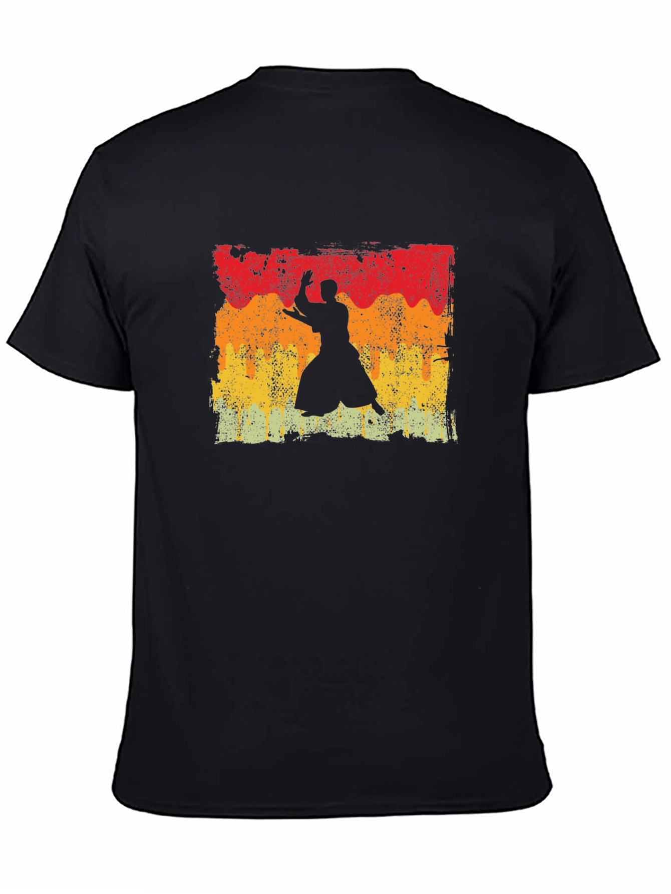 Retro Aikido Martial Arts Silhouette T-Shirt
