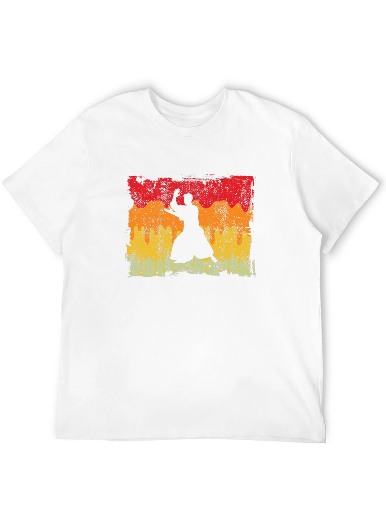 Retro Aikido Martial Arts Silhouette T-Shirt