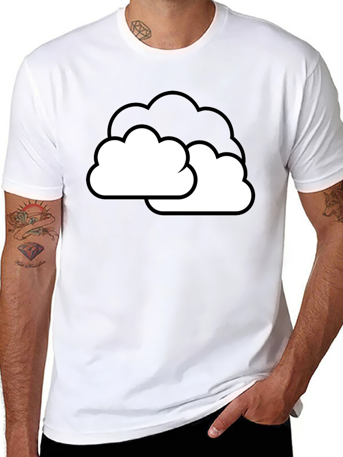 Cloud Graphic Black T-Shirt