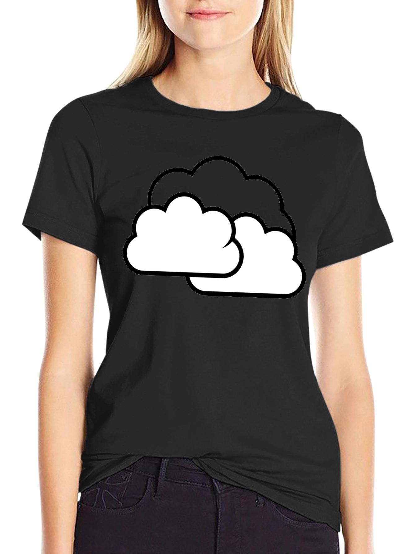 Cloud Graphic Black T-Shirt