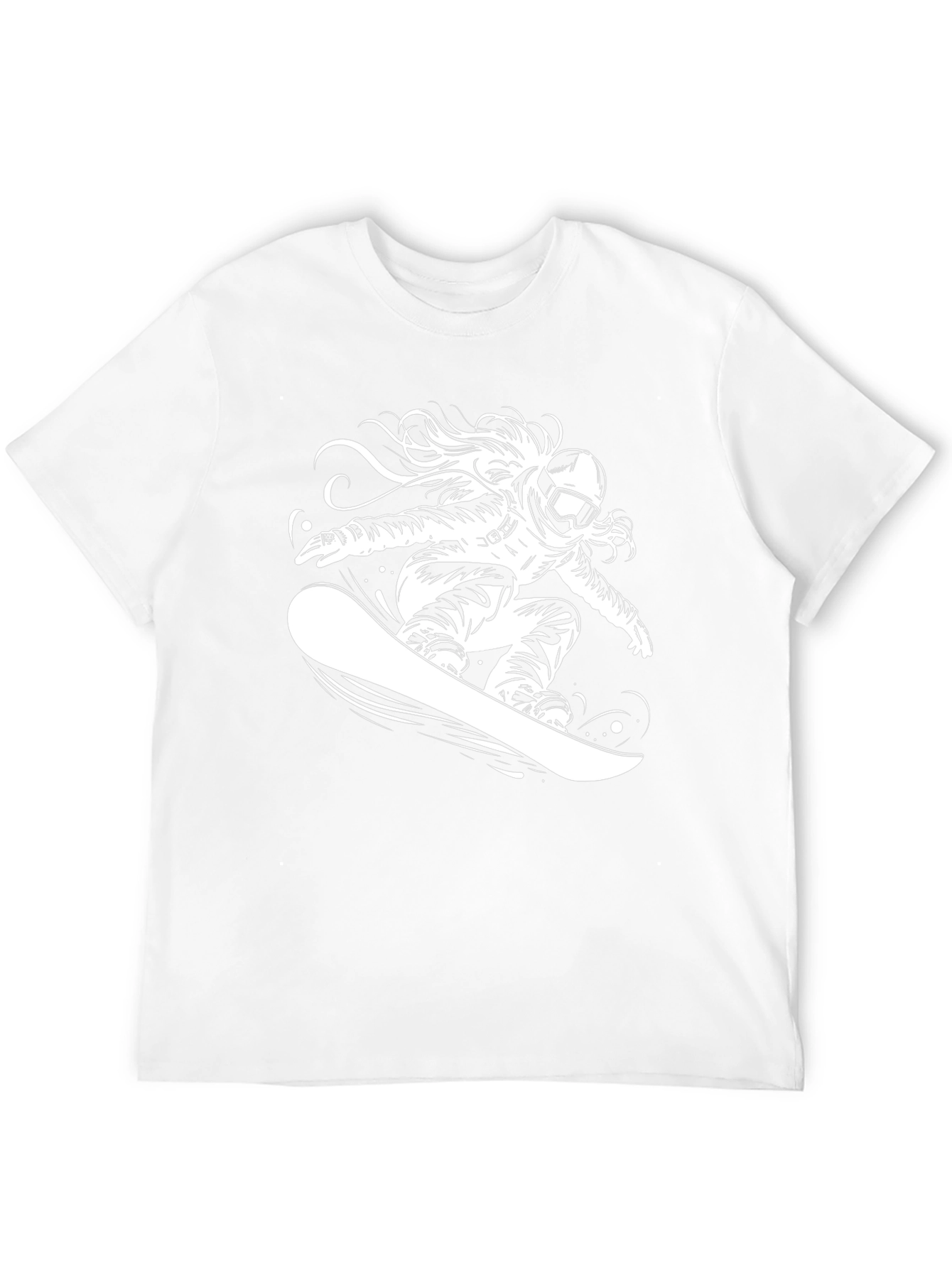 Snowboarder Graphic Tee - Black Cotton T-Shirt