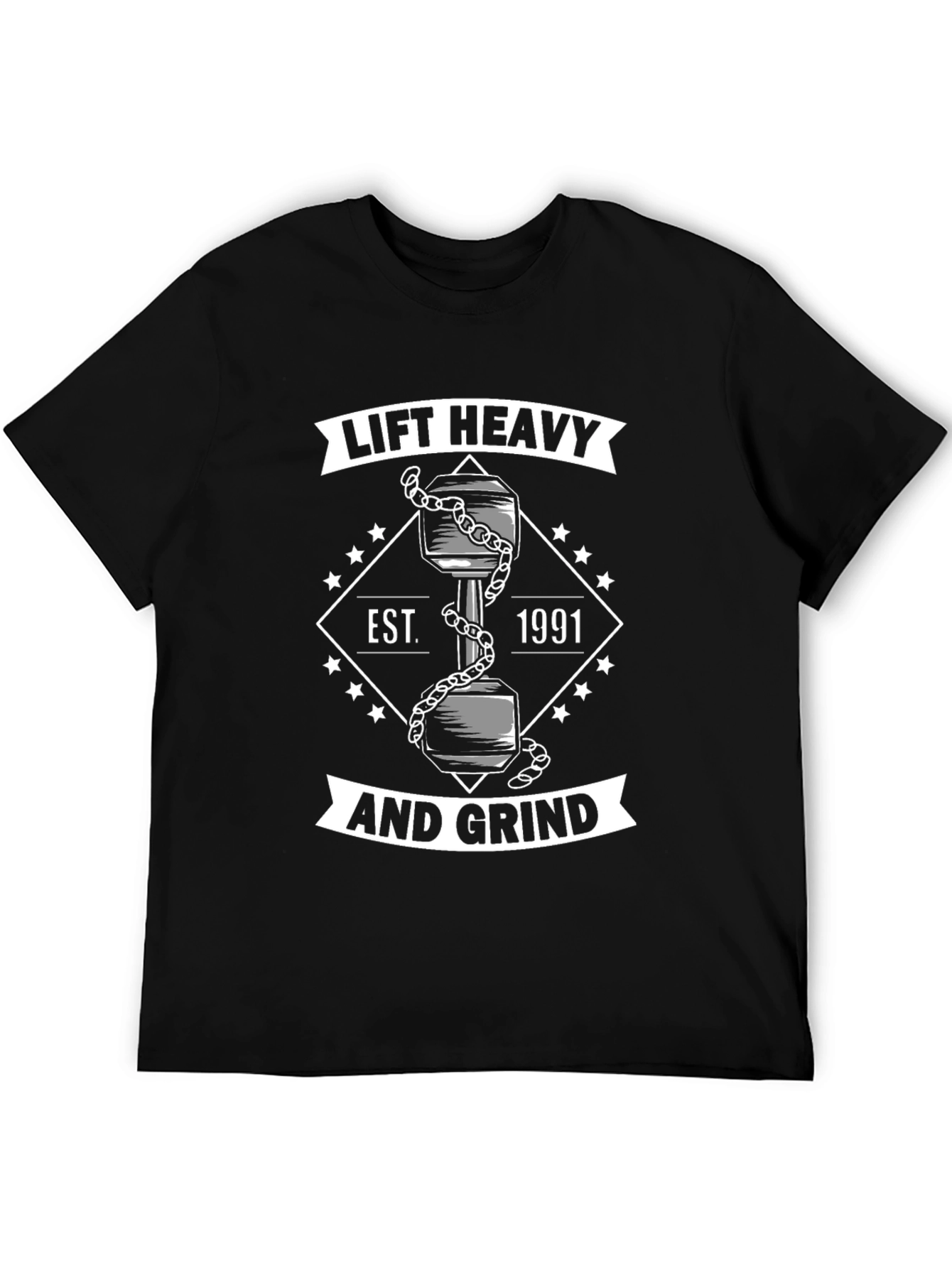 Lift Heavy and Grind Black T-Shirt