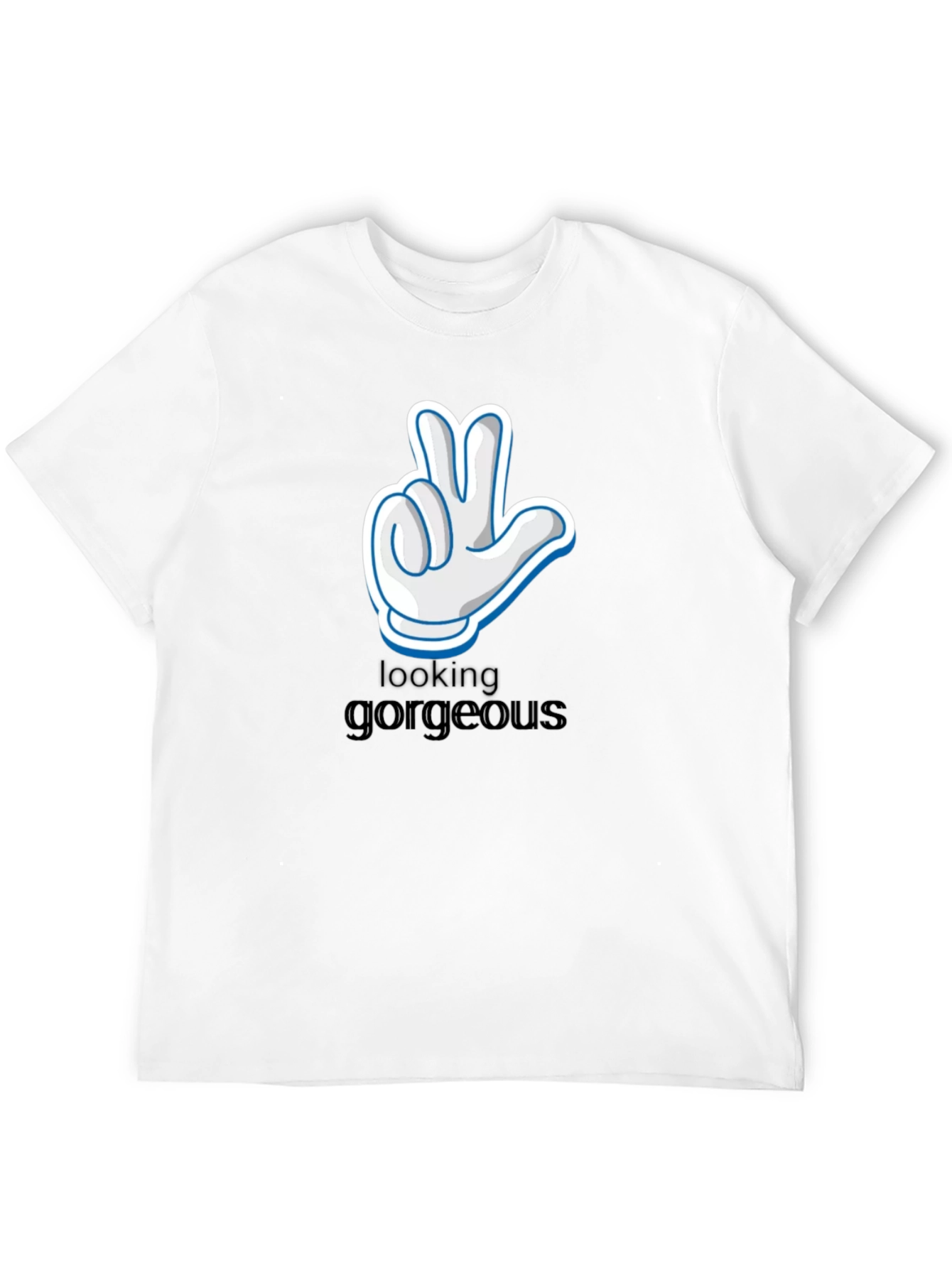 Looking Gorgeous Black Cotton T-Shirt