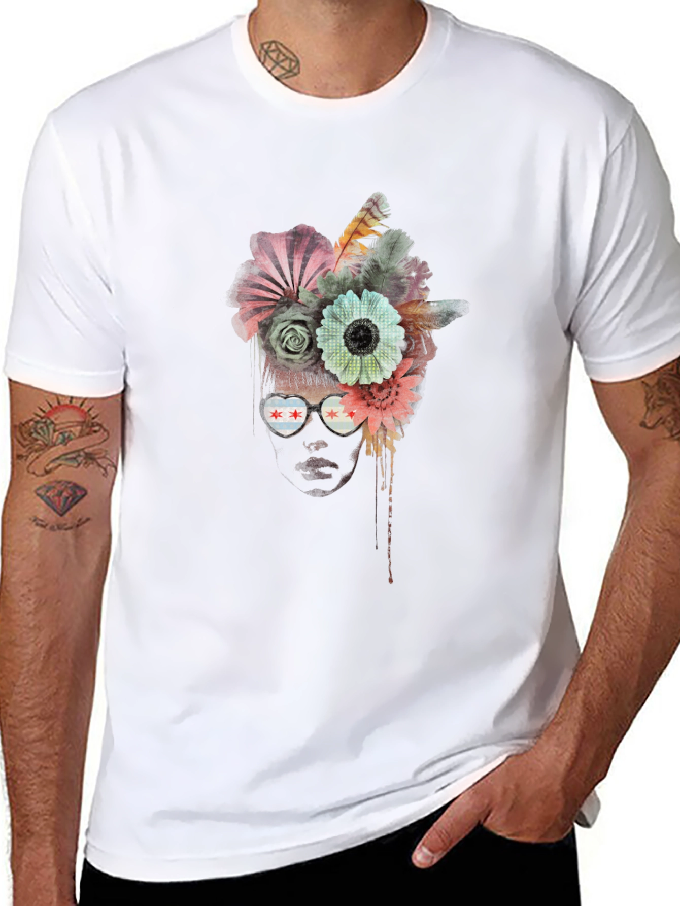 Floral Head Chicago T-Shirt