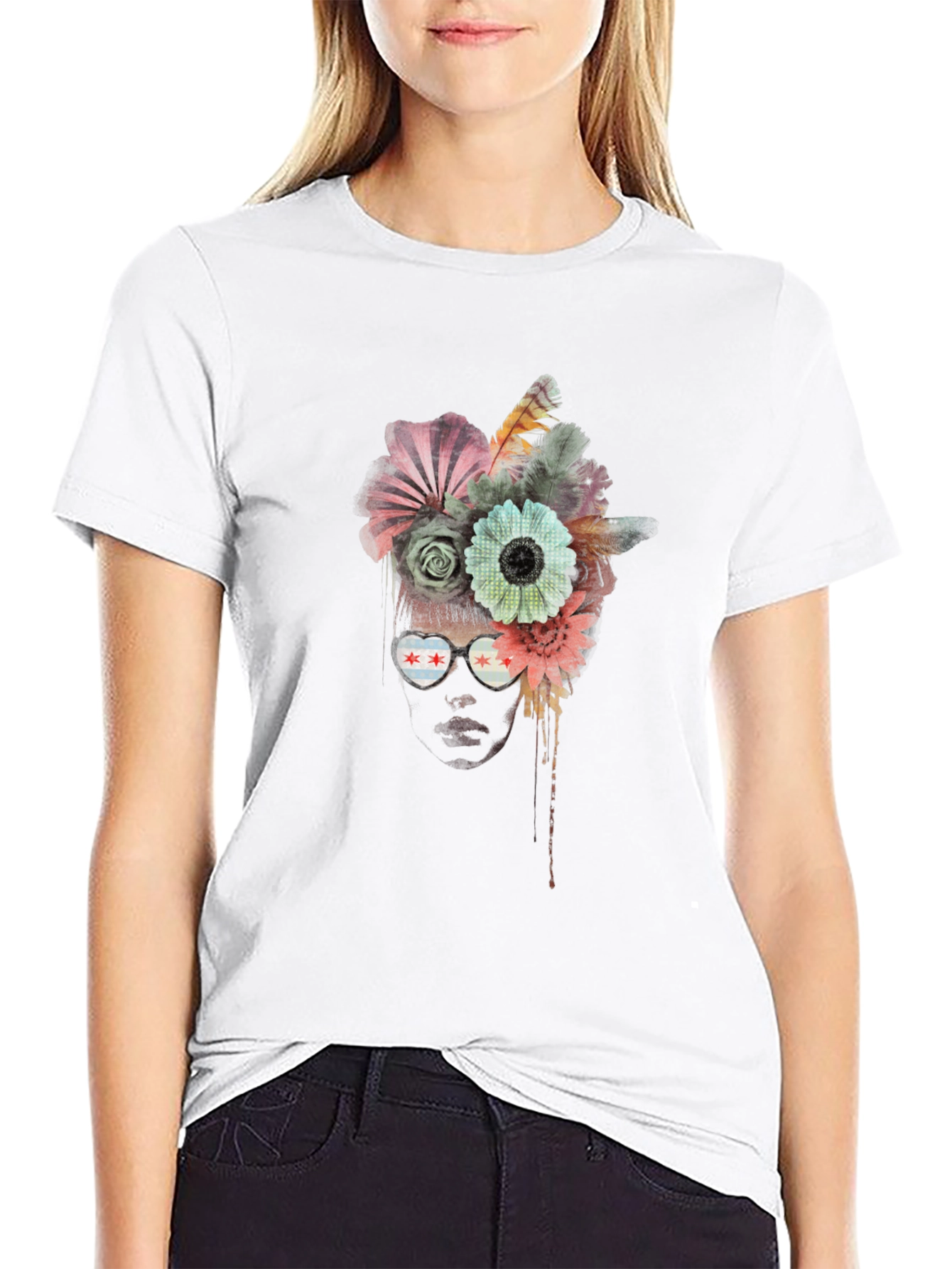 Floral Head Chicago T-Shirt
