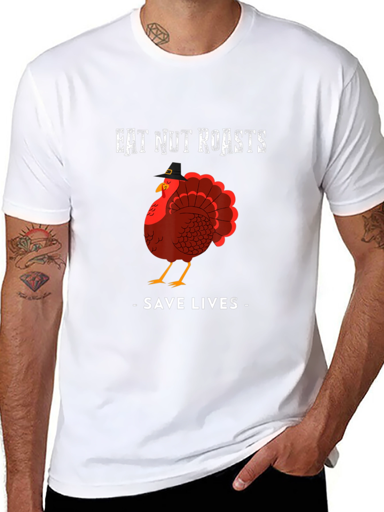 Eat Nut Roasts Save Lives Thanksgiving T-Shirt