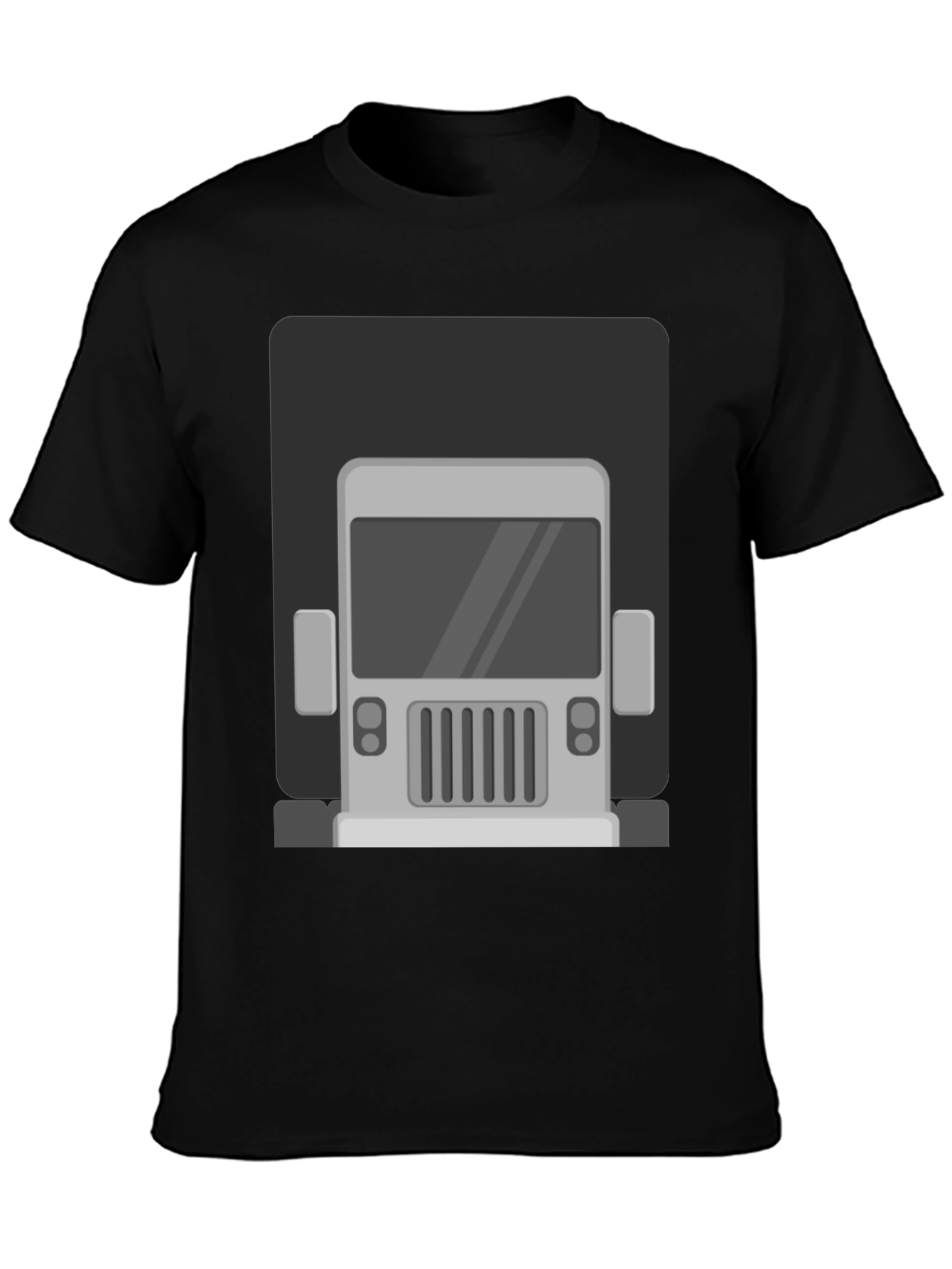 Truck Graphic Print T-Shirt - Mens Black Tee